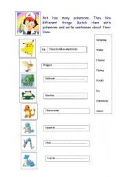 Pokemon Worksheets Printable