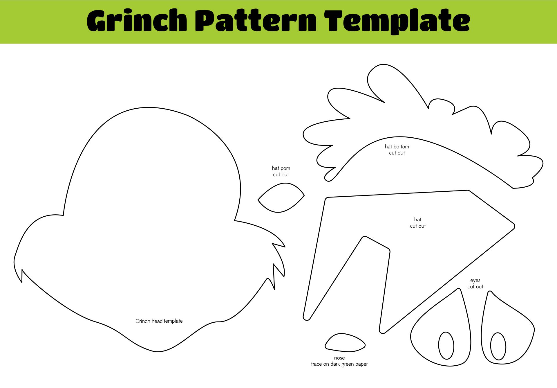 Printable Grinch Pattern