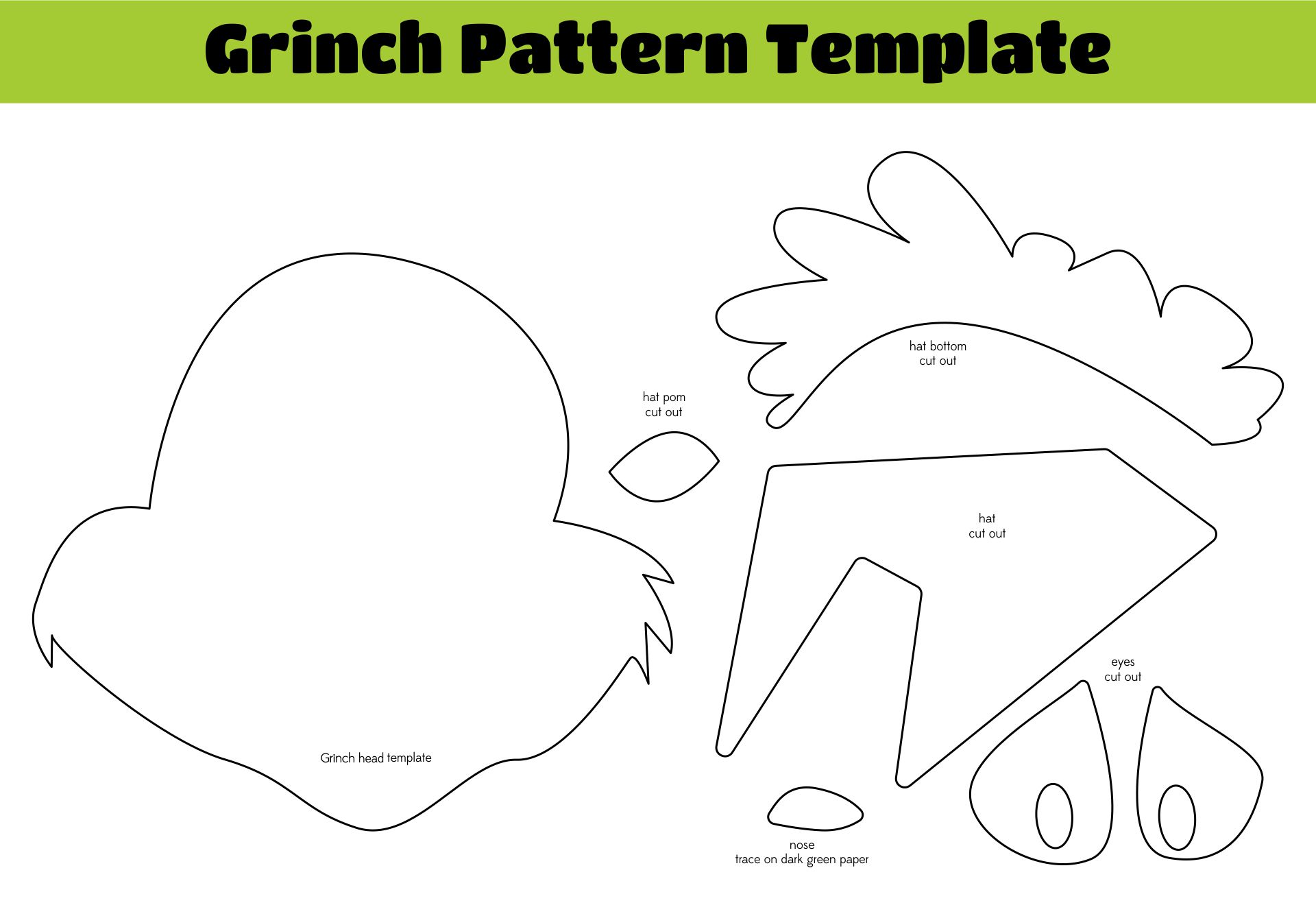 Grinch Pattern 10 Free PDF Printables Printablee