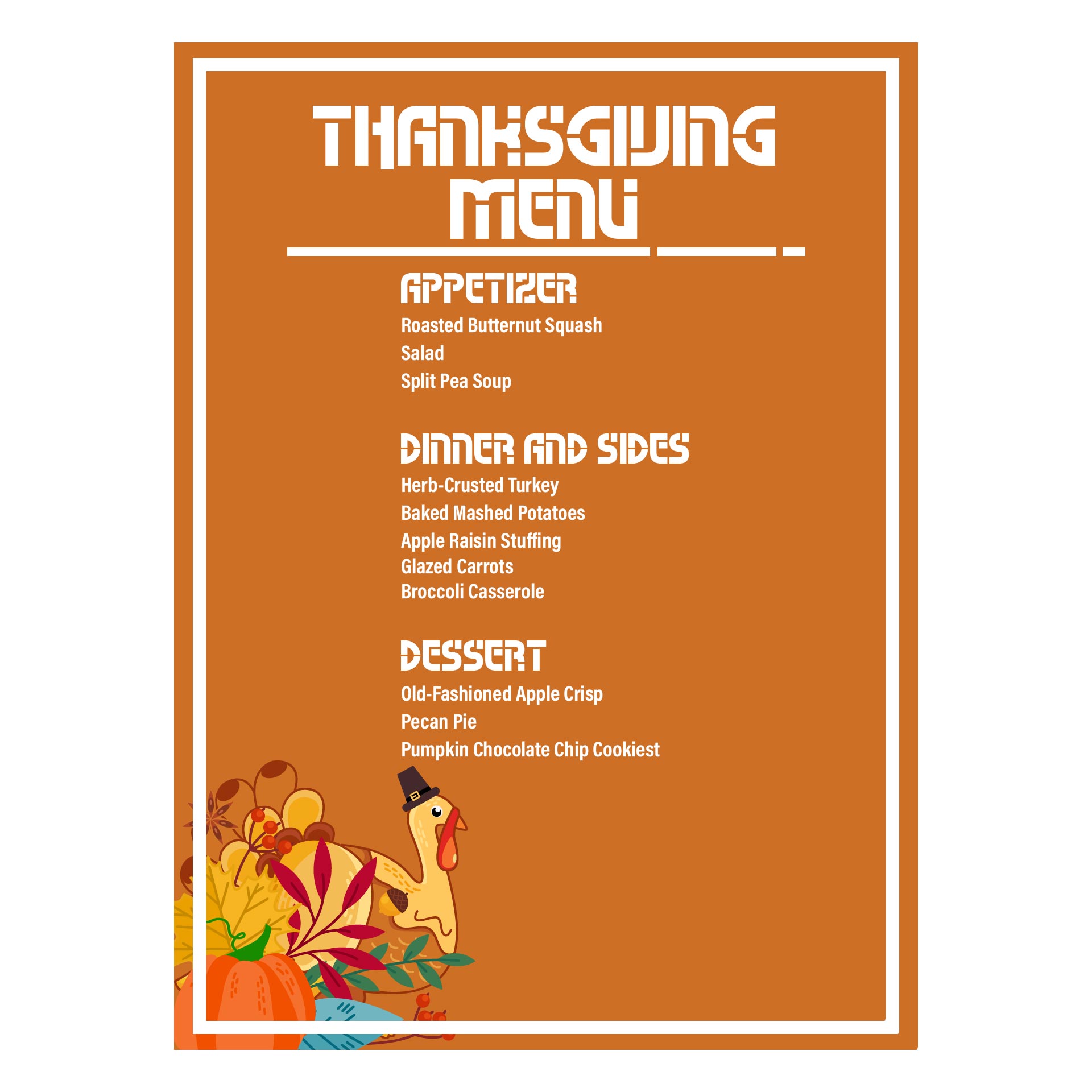 Thanksgiving Menu Card Templates - 10 Free PDF Printables | Printablee