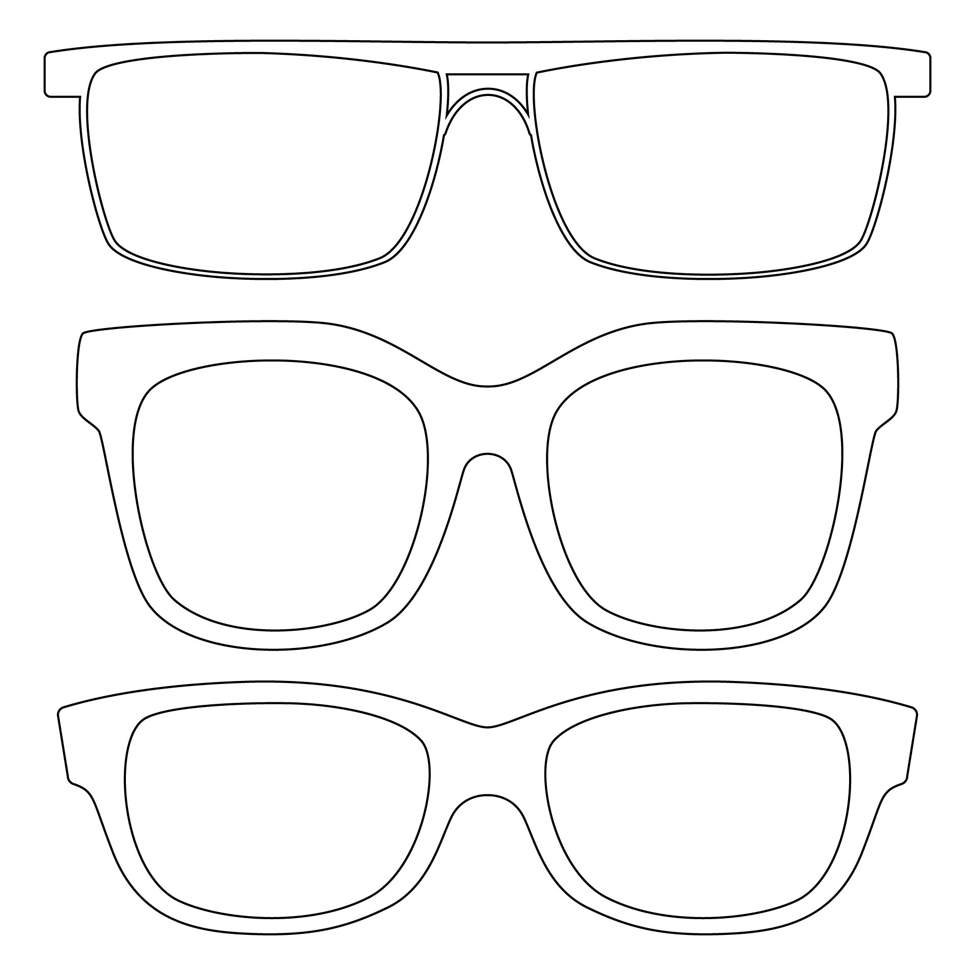 6 Best Images of Sun Glasses Outline Printable - Sunglasses Outline ...