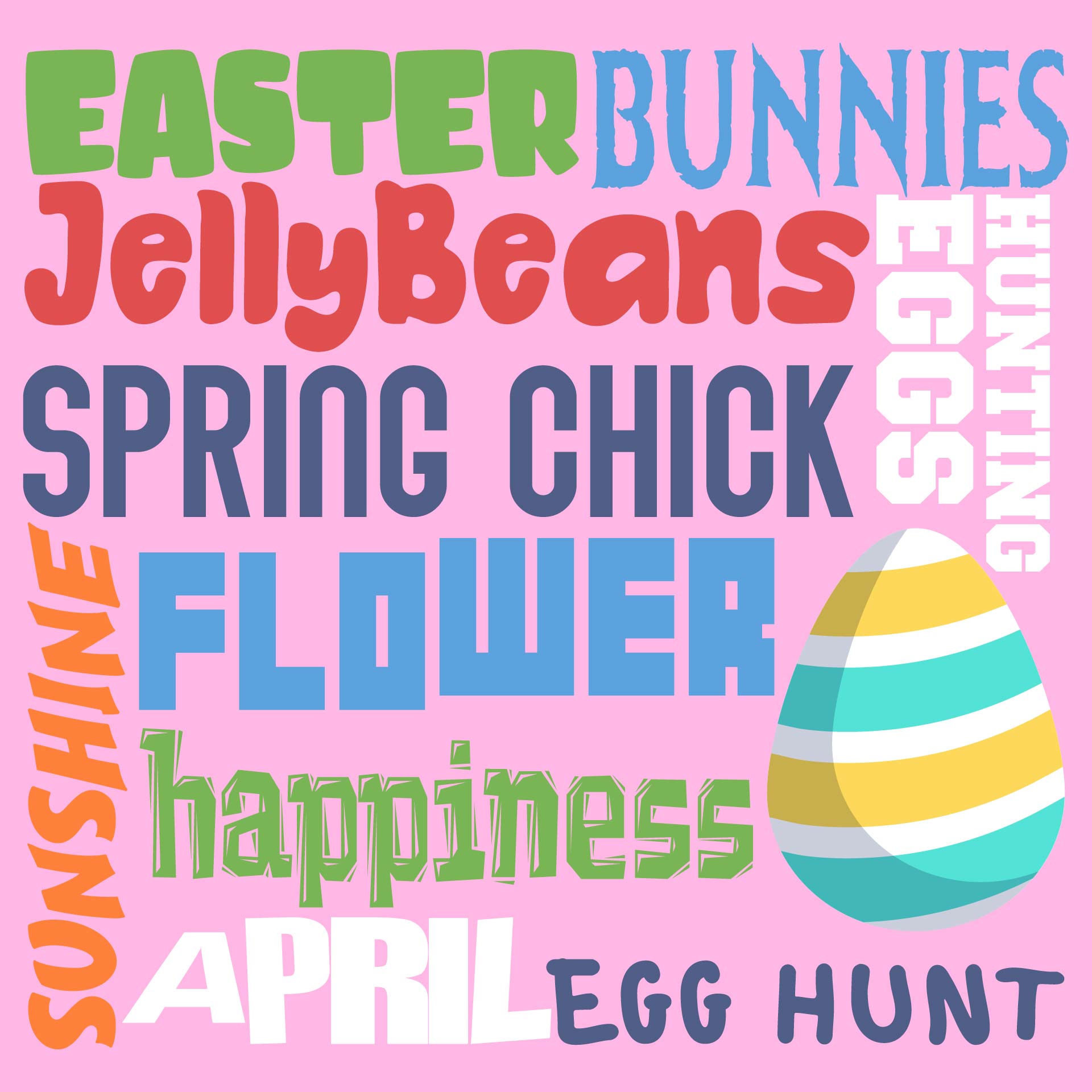Printable Subway Art Easter Bunny