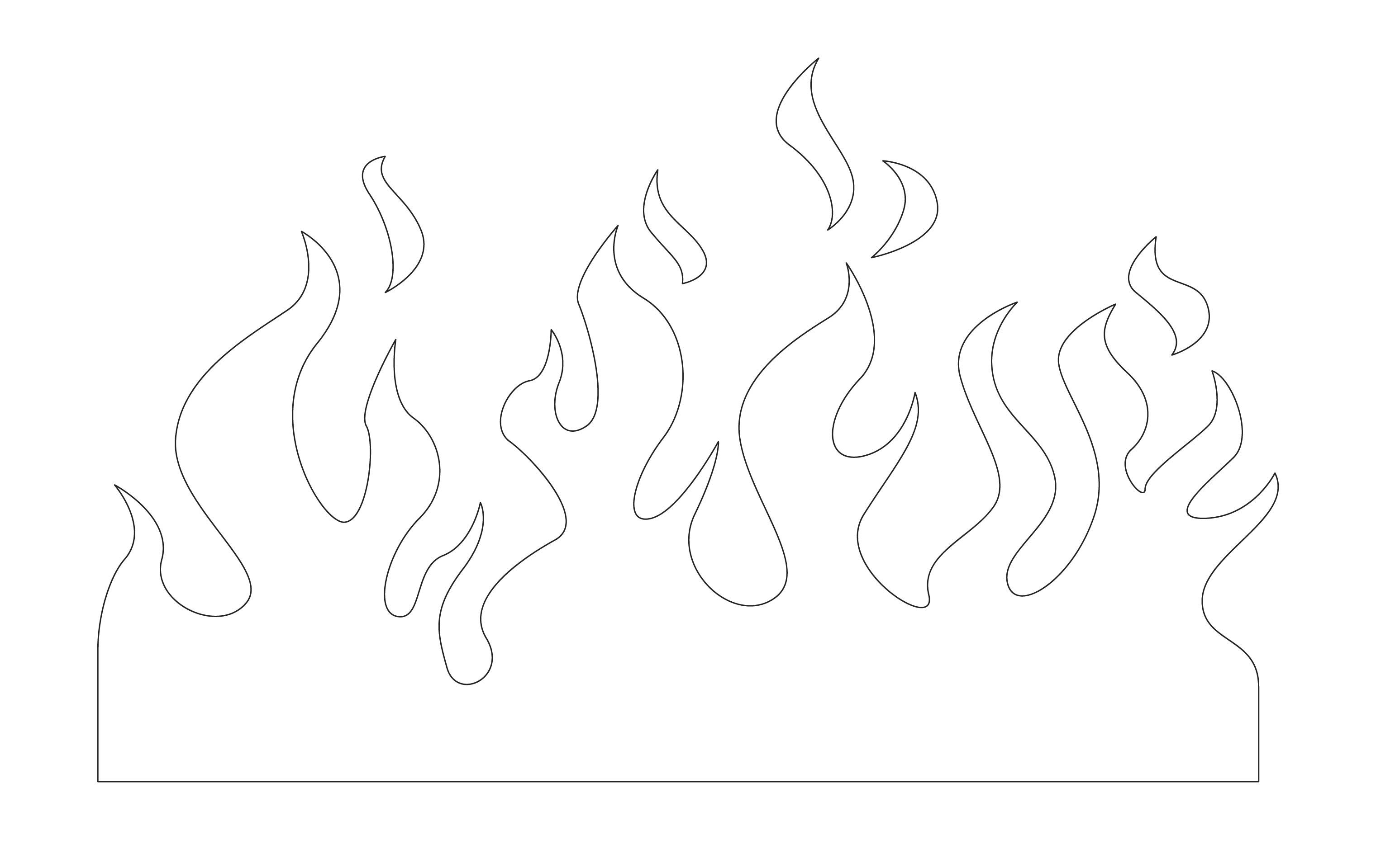 Flame Templates Stencils