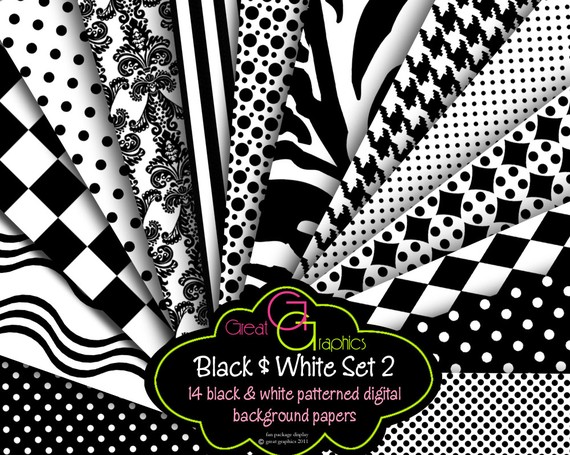 Printable Black and White Harlequin Paper