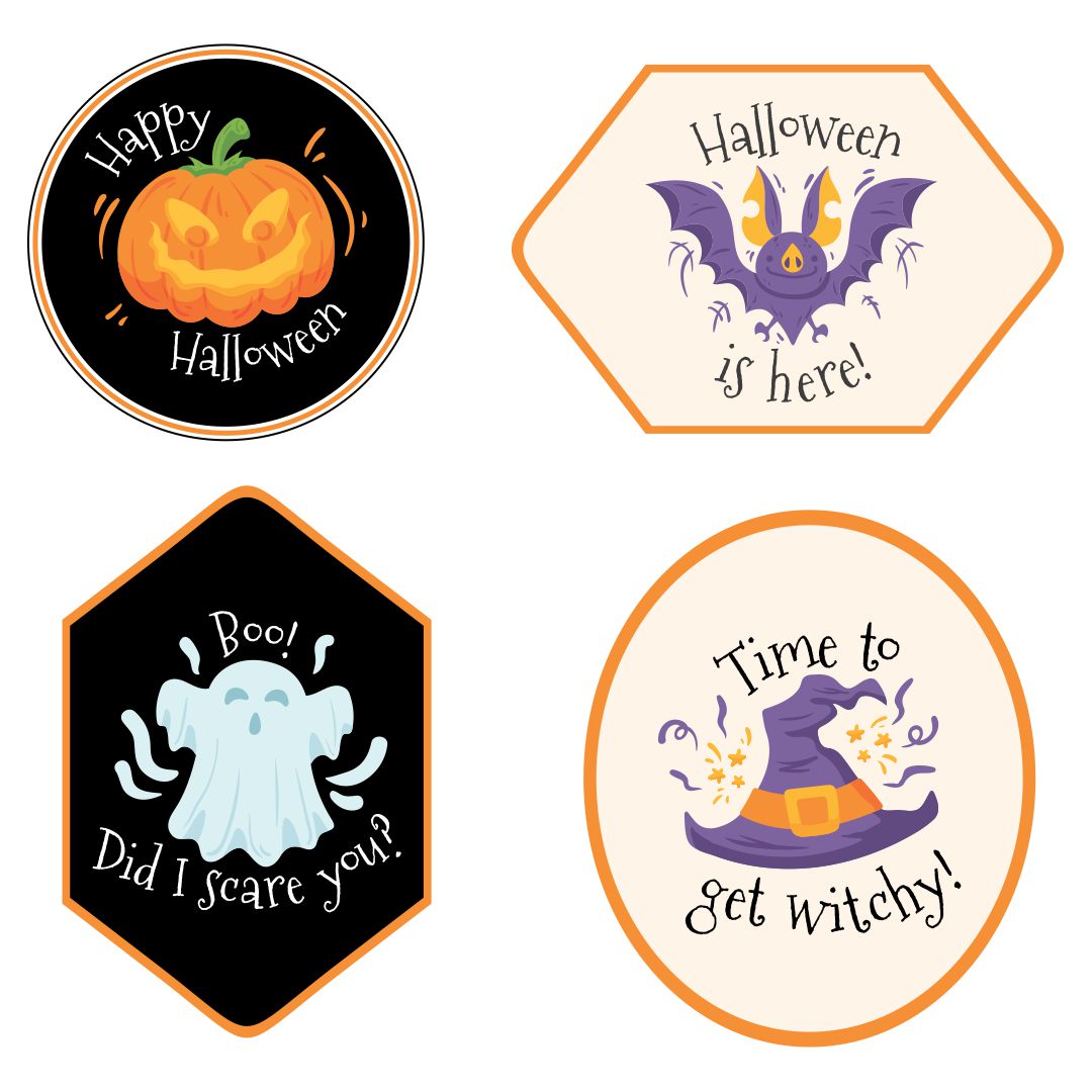 15 Best Happy Halloween Free Printable Labels PDF for Free at Printablee