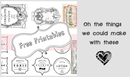 Printable Vintage Label Templates