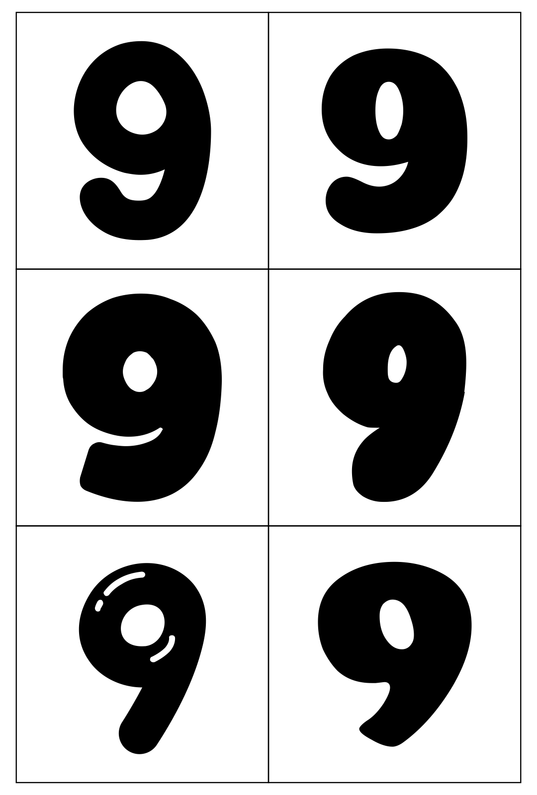 Bubble Numbers Printable 