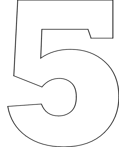 Printable Number 5 Template