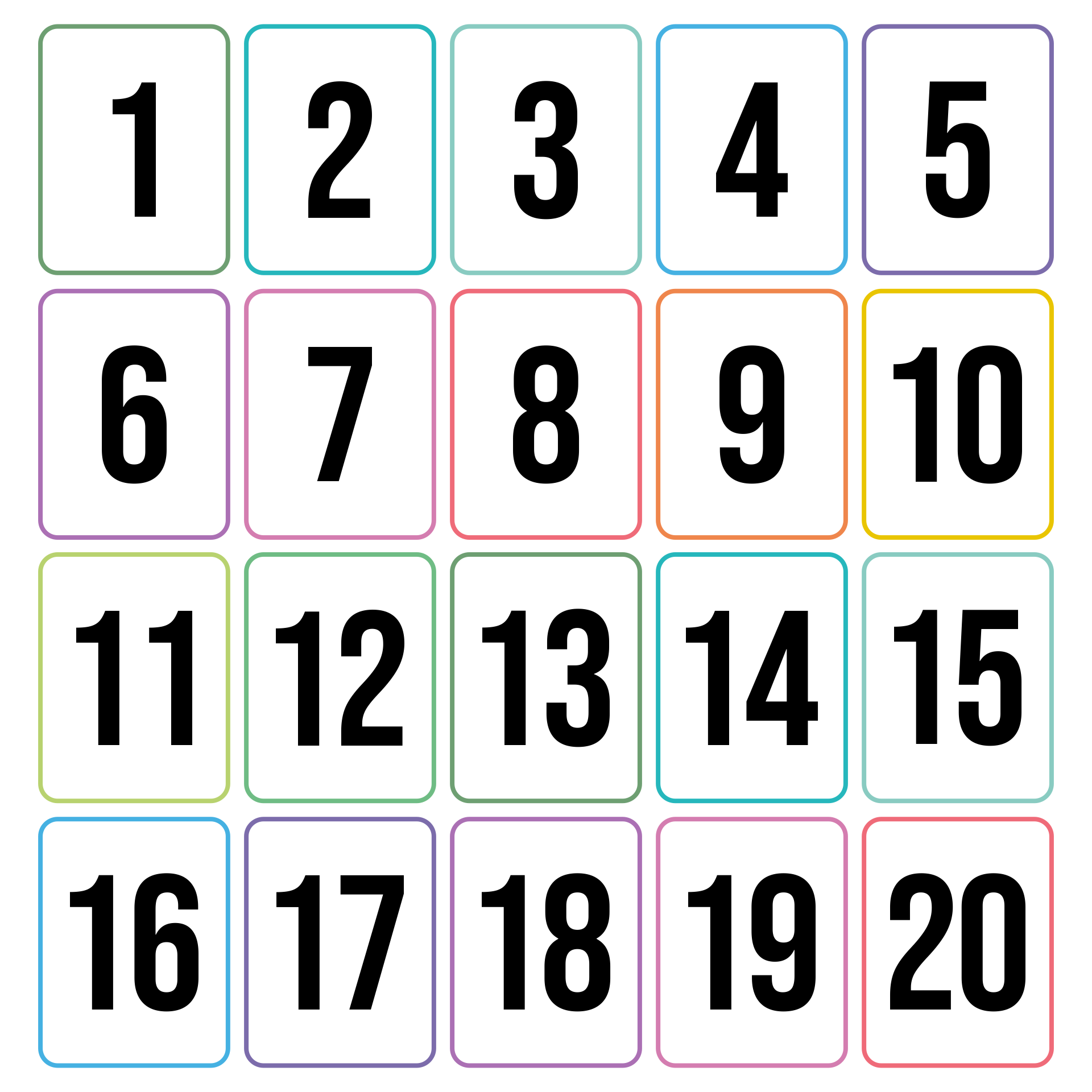 6 Best Images of Number Flashcards 1 30 Printable - Printable Number ...