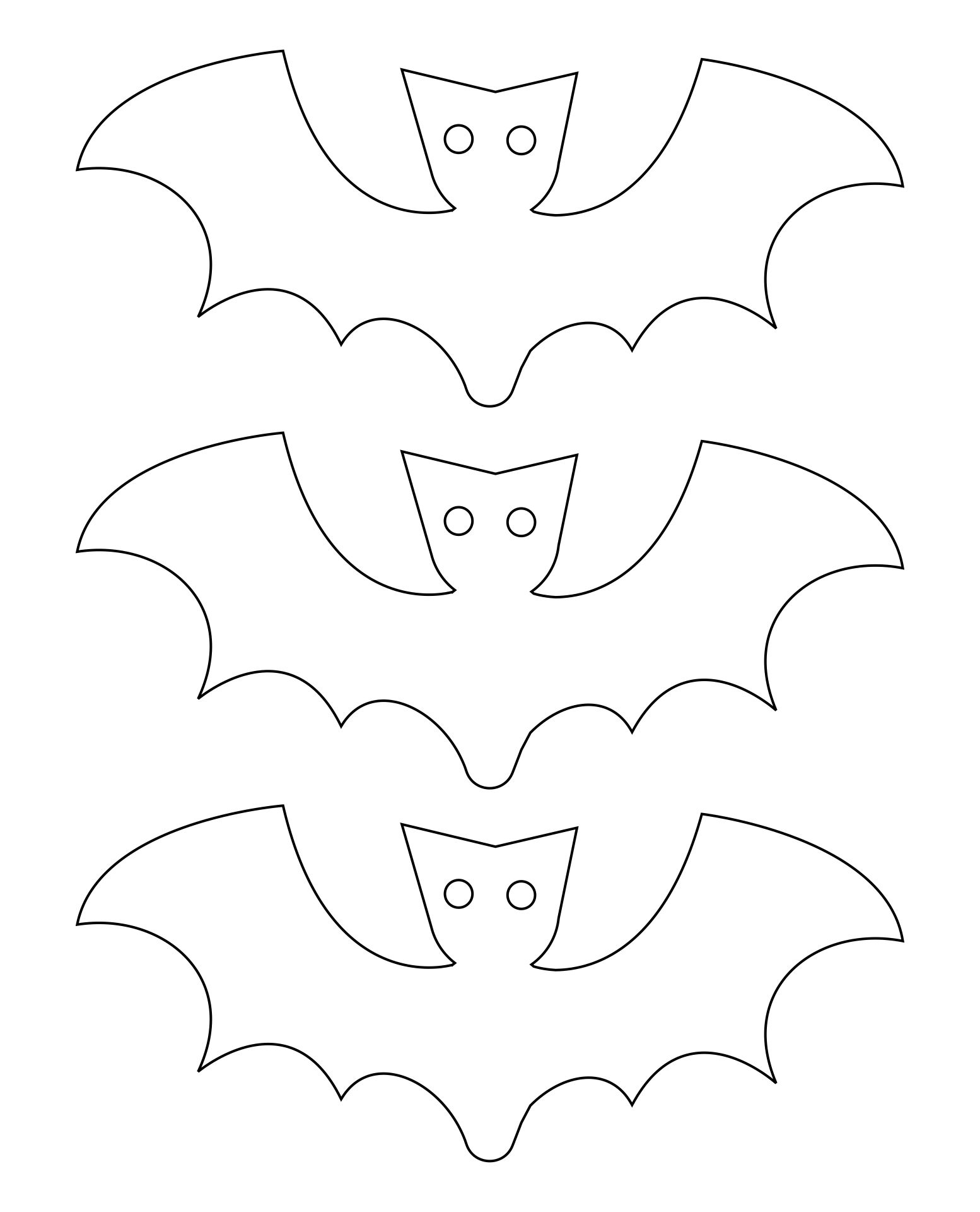 Bat Cutouts Templates
