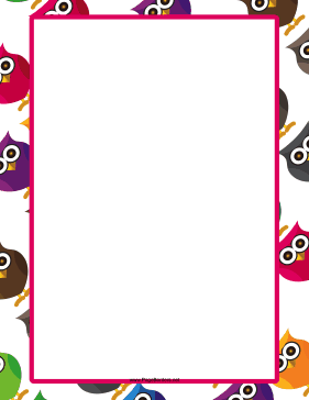 Cute Owl Page Border