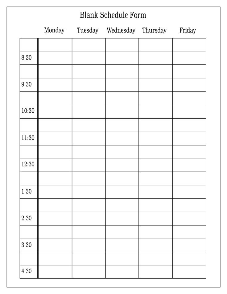 5 best images of printable blank class schedule weekly class schedule ...