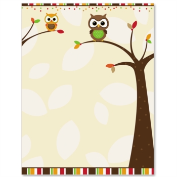 Owl Border Paper