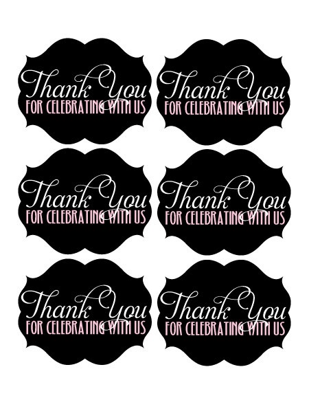 Printable Birthday Thank You Tags