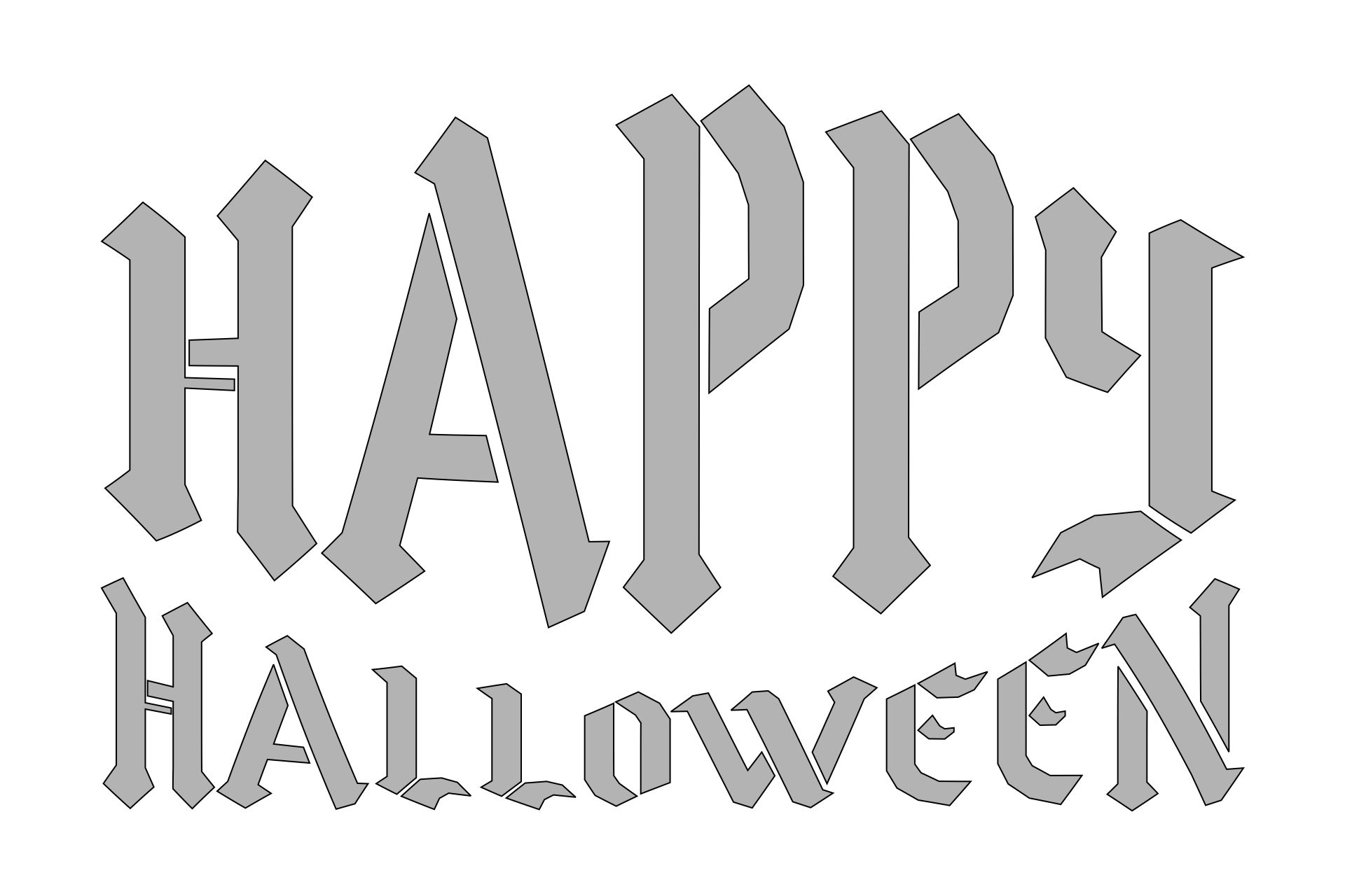 Free Printable Happy Halloween Pumpkin Stencils