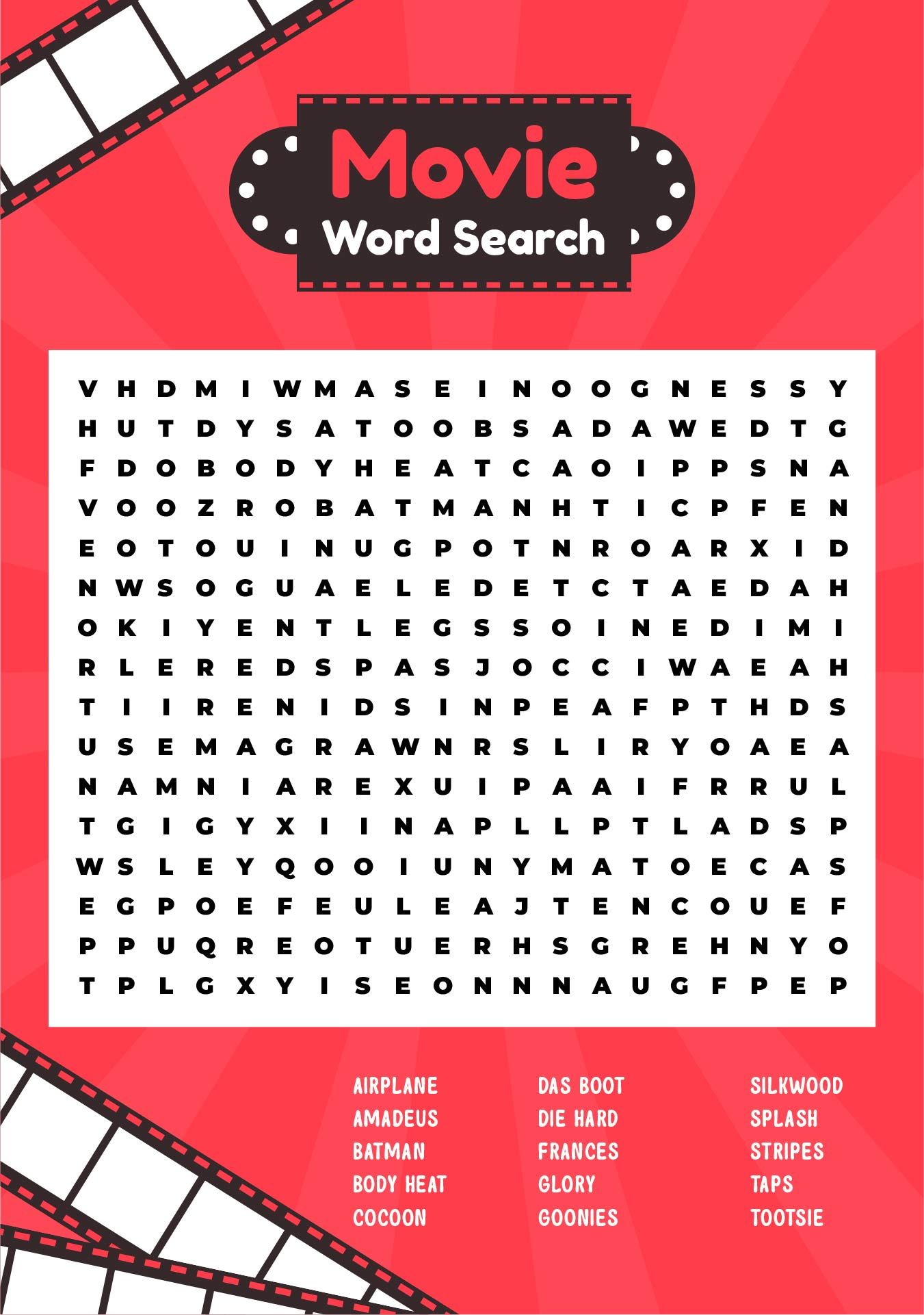 Printable Word Searches Large Print