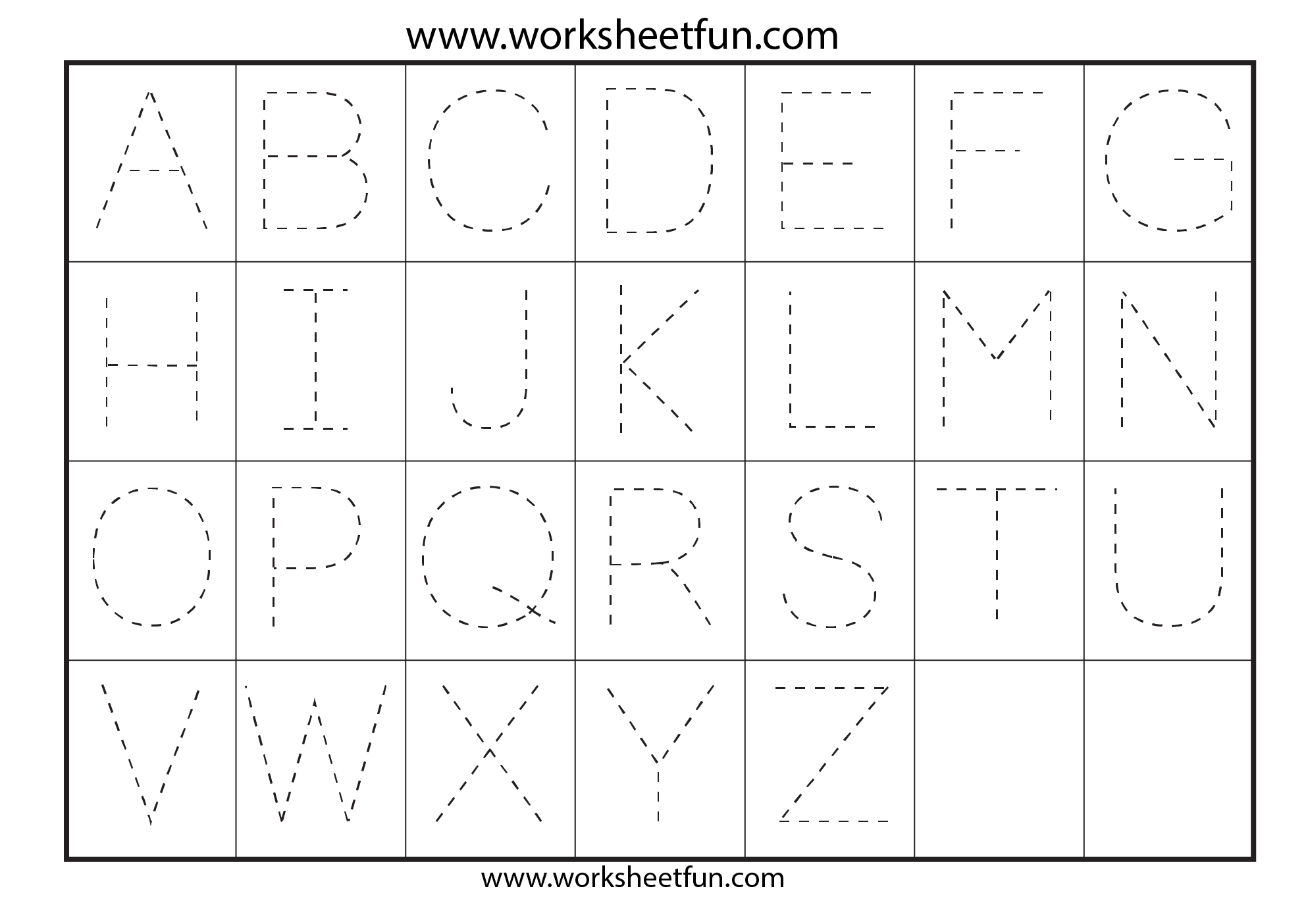 Printable Alphabet Letter Tracing Worksheets