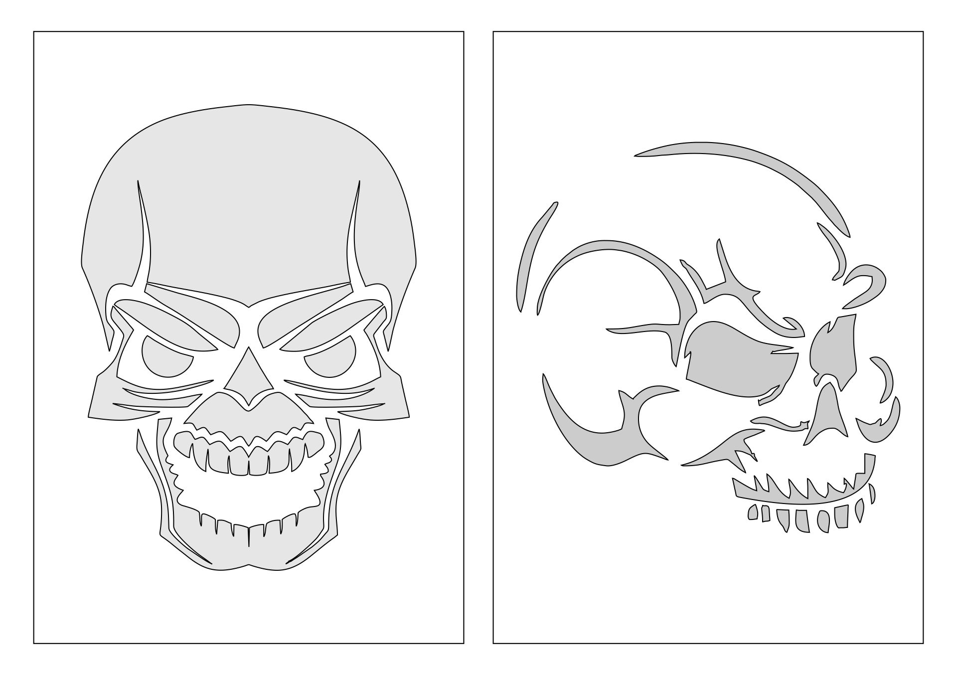 Halloween Pumpkin Stencils Skulls 15 Free PDF Printables Printablee