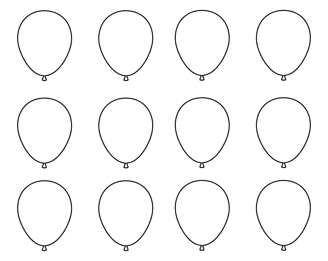 10 Best Balloon Stencils Free Printable PDF For Free At Printablee