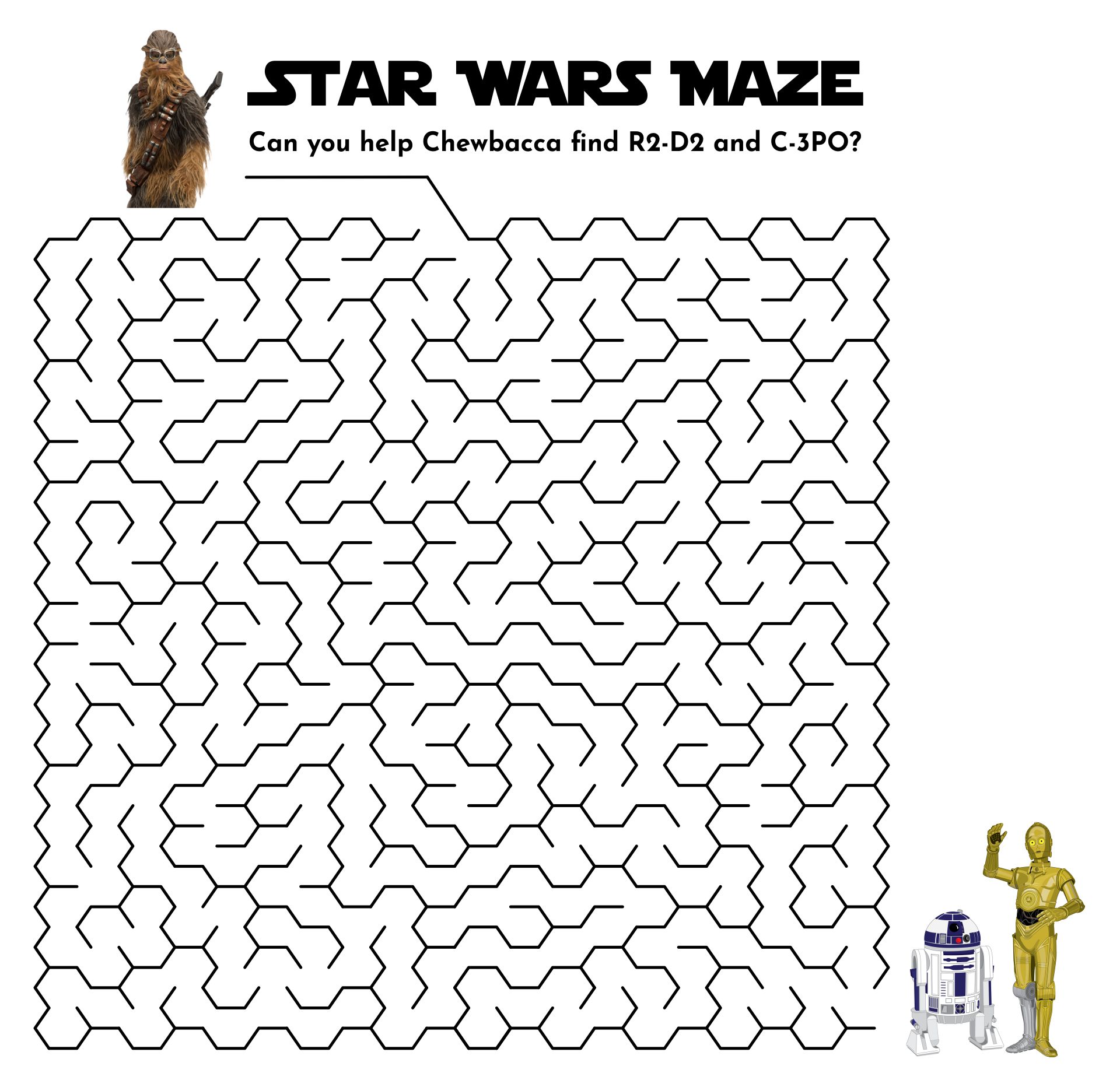 Star Wars Mazes Printable
