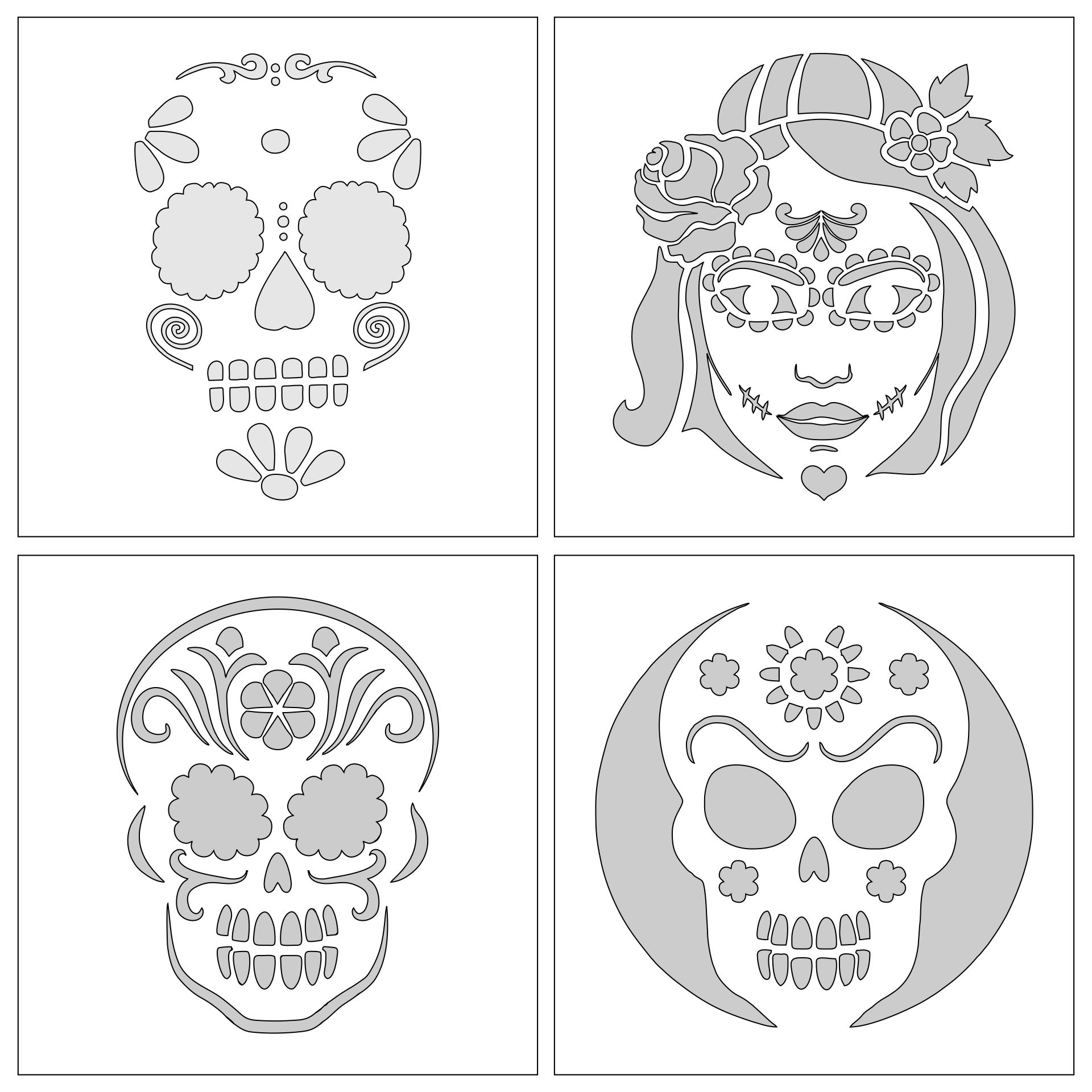 pin on halloween decor - 23 free skull stencil printable templates ...