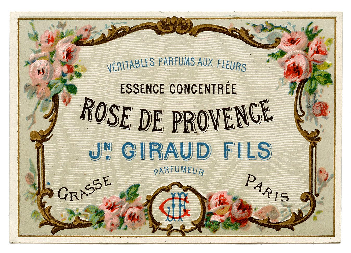 Vintage French Perfume Label