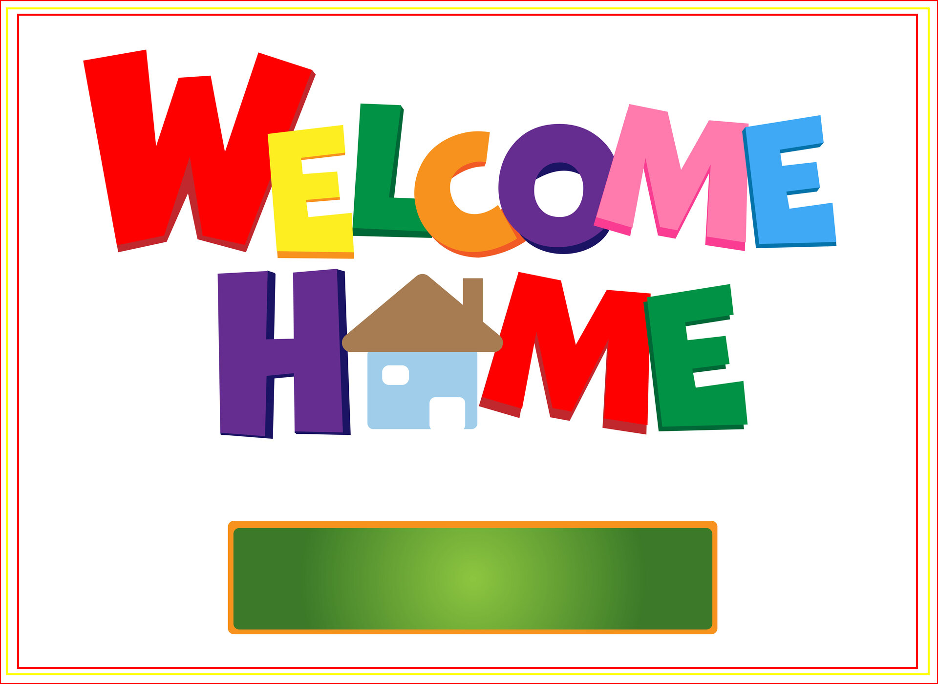 Welcome Home Banner - 10 Free PDF Printables | Printablee