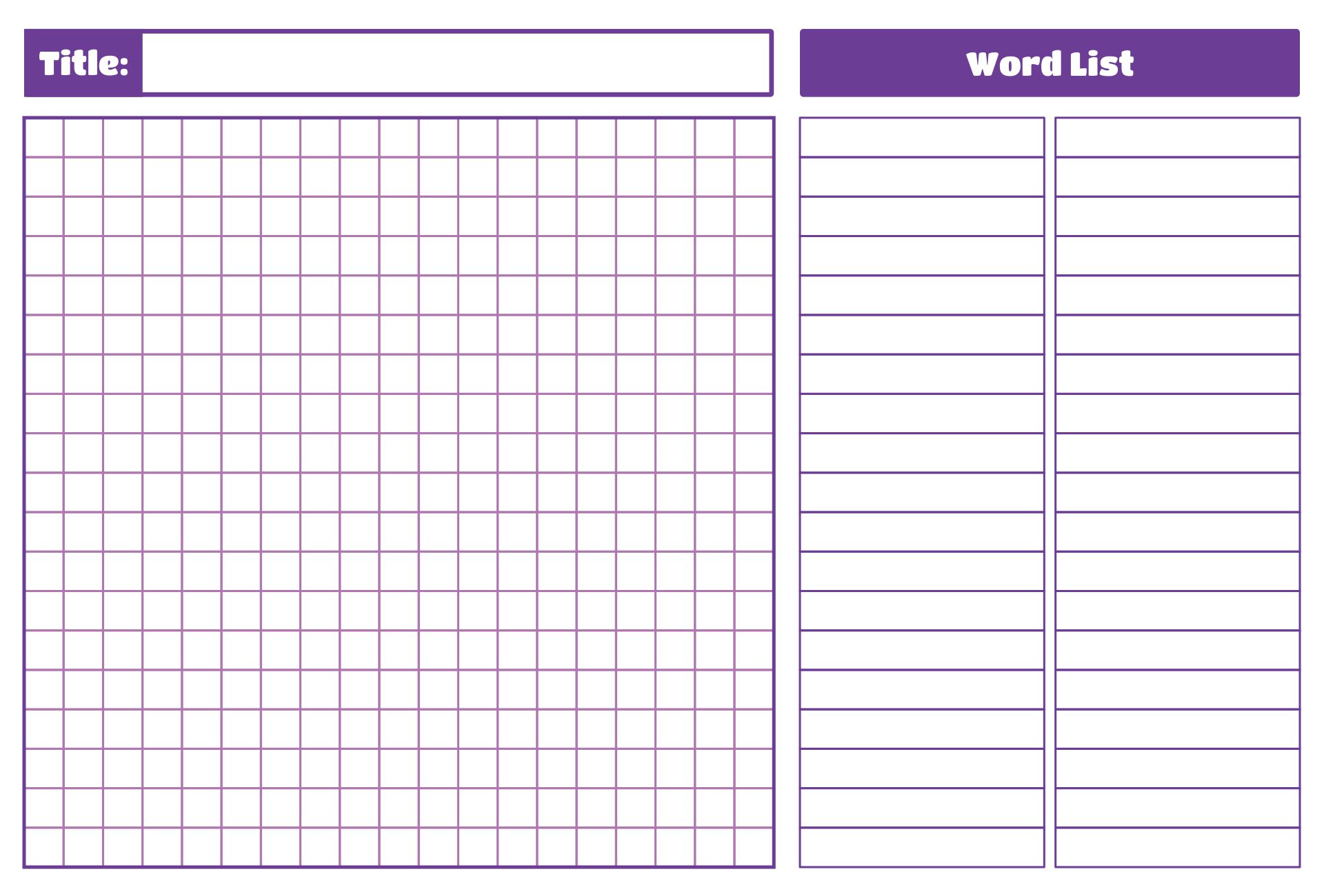 6 Best Blank Vocabulary Word Searches Printable PDF For Free At Printablee