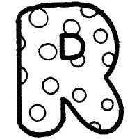 Bubble Letter R Coloring Pages