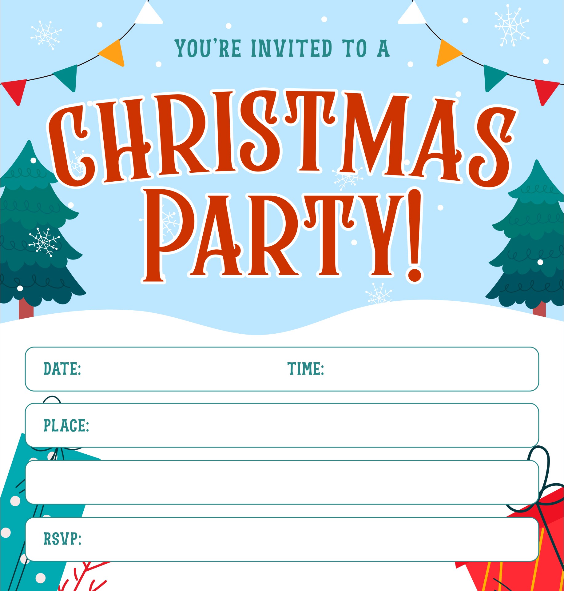 Free Holiday Invitation Template Printable Printable Templates