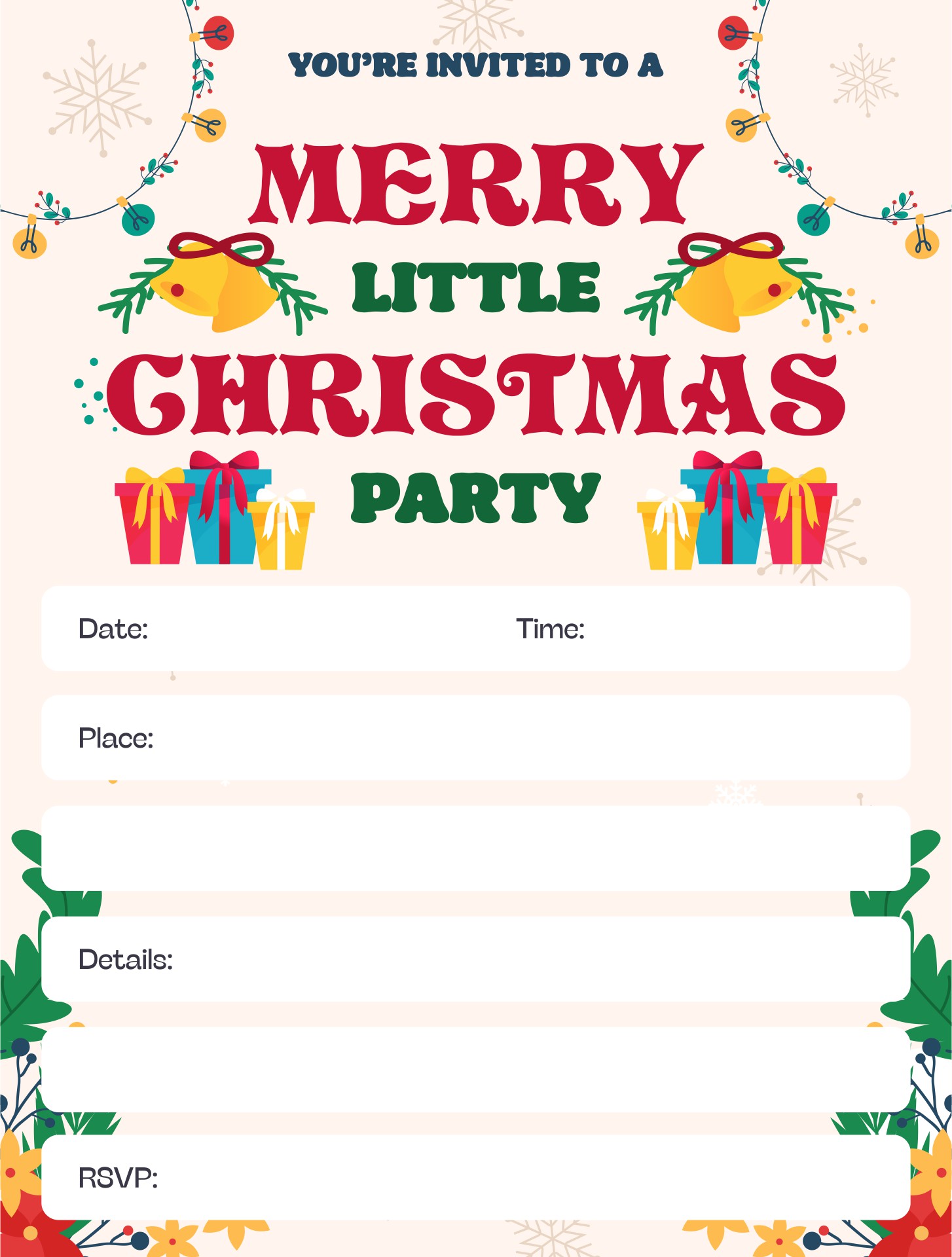 Printable Christmas Invitation Templates