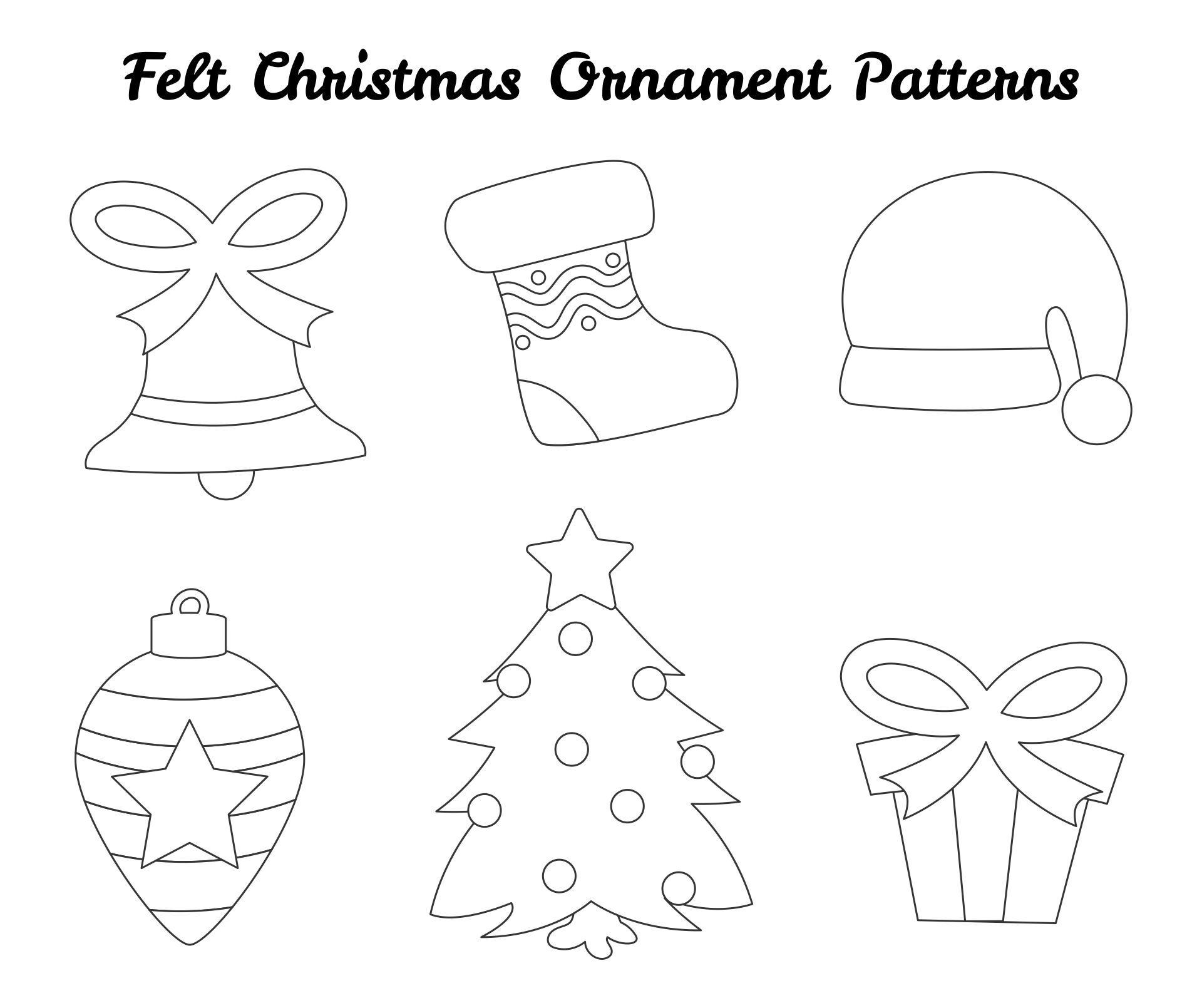 Free Patterns For Felt Christmas Tree Ornaments Psoriasisguru