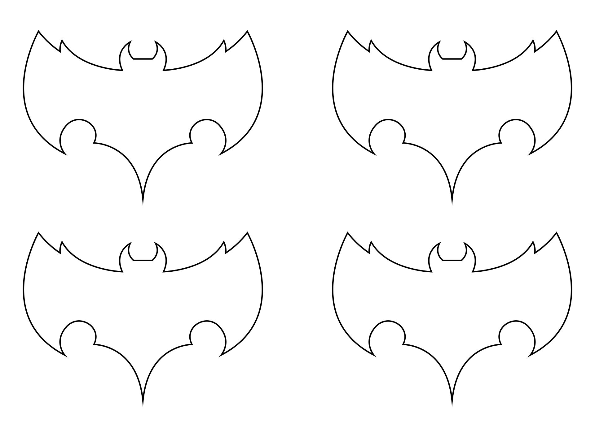 Bat Outline Printable - Printable World Holiday