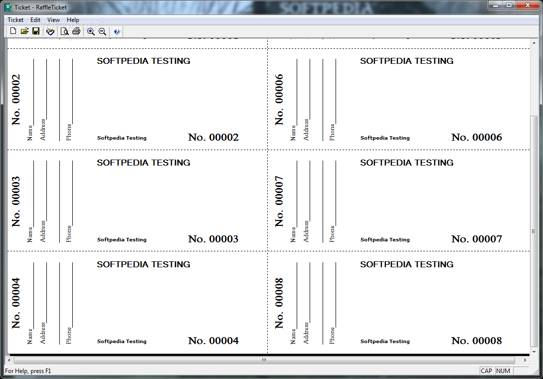 Printable Raffle Ticket Template Download