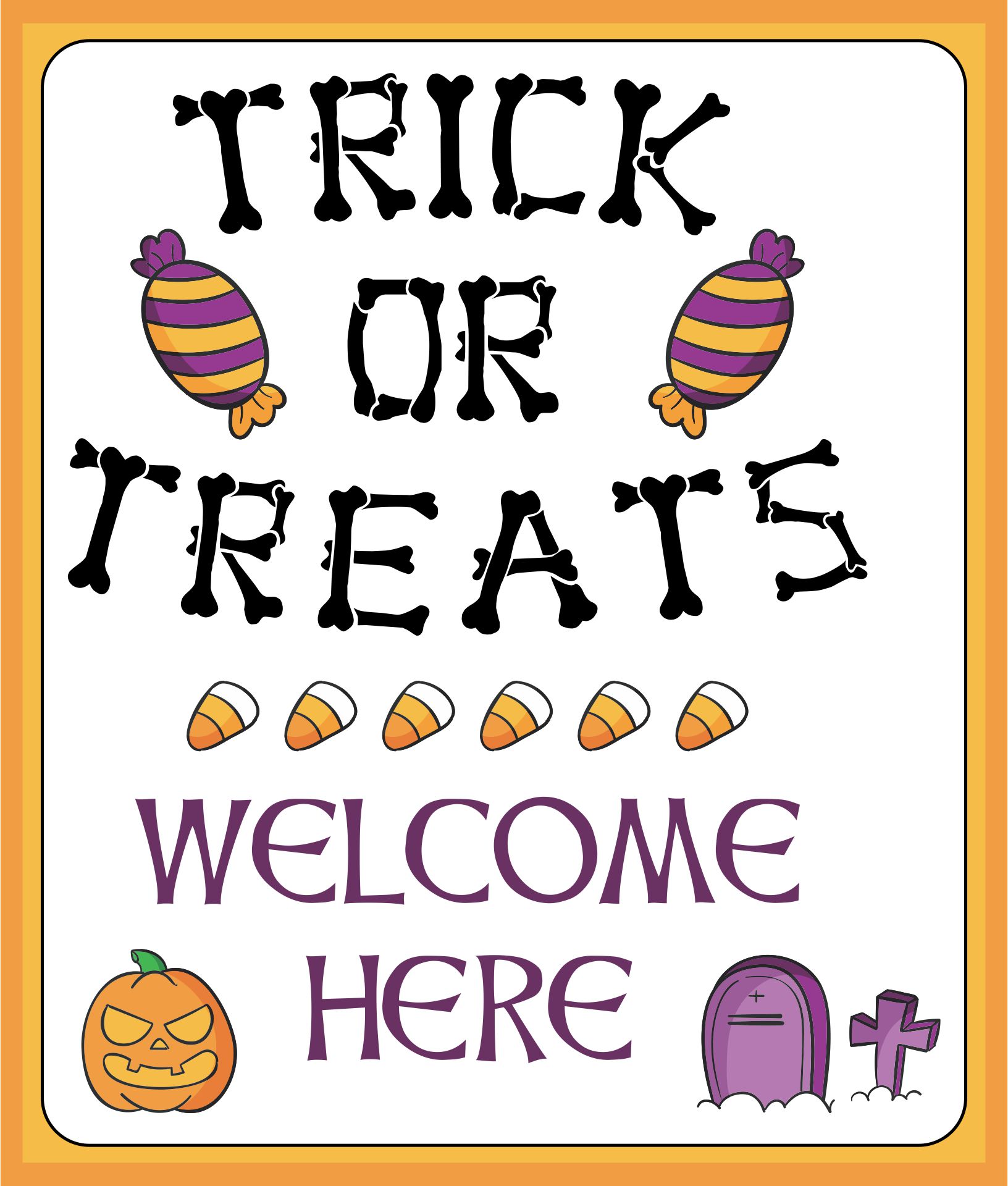 15 Best Trick Or Treat Sign Halloween Printable