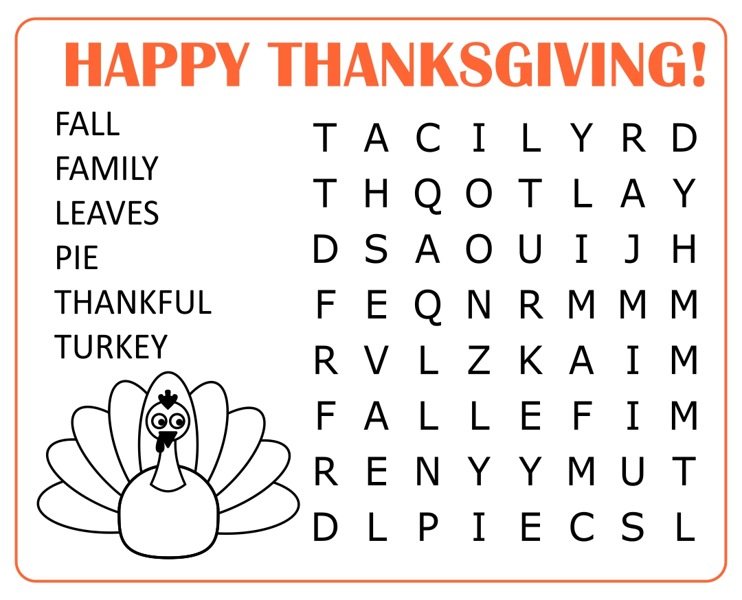 10 Best Hard Thanksgiving Word Search Printable PDF For Free At Printablee