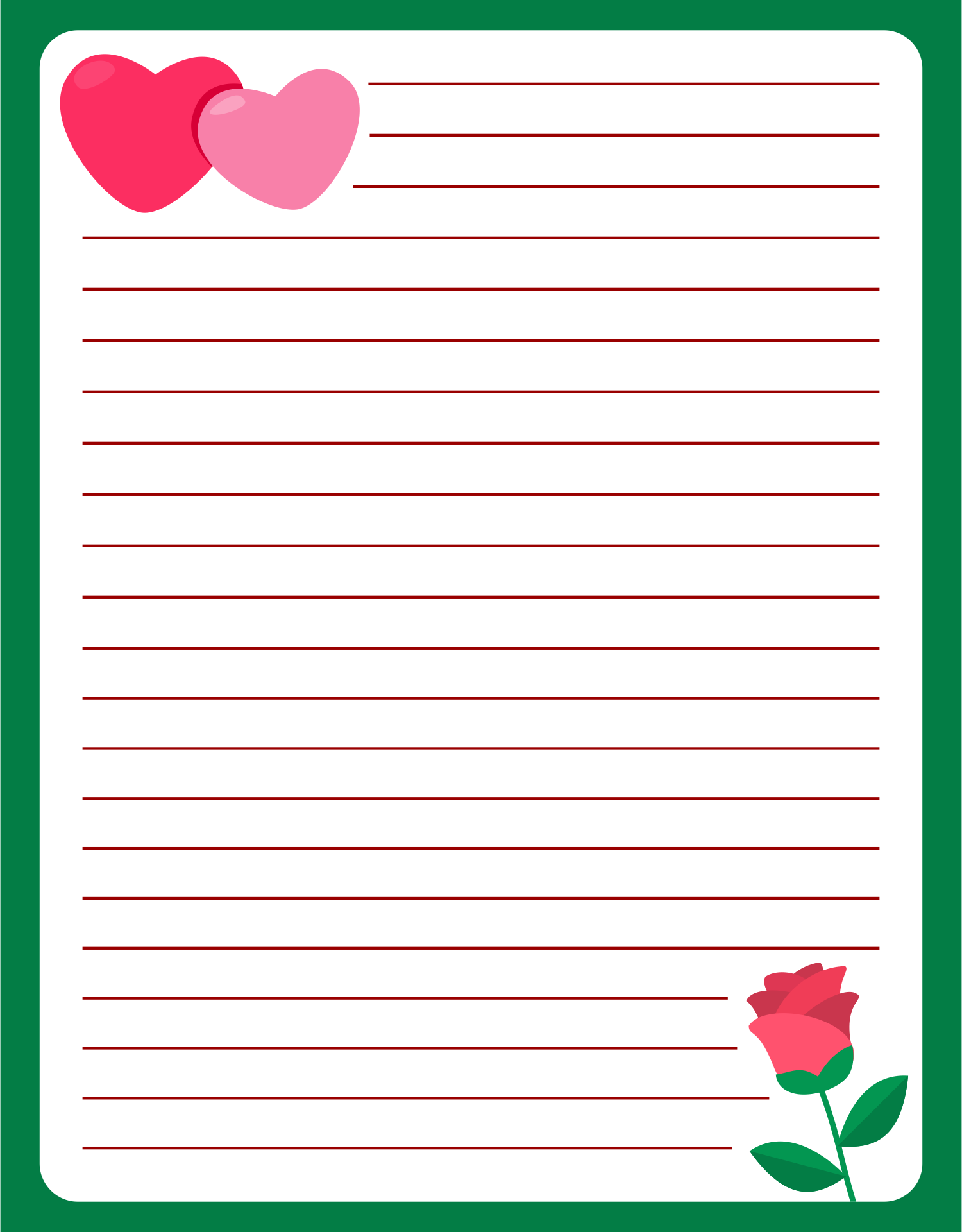 10 Best Printable Valentine Letter Templates PDF For Free At Printablee