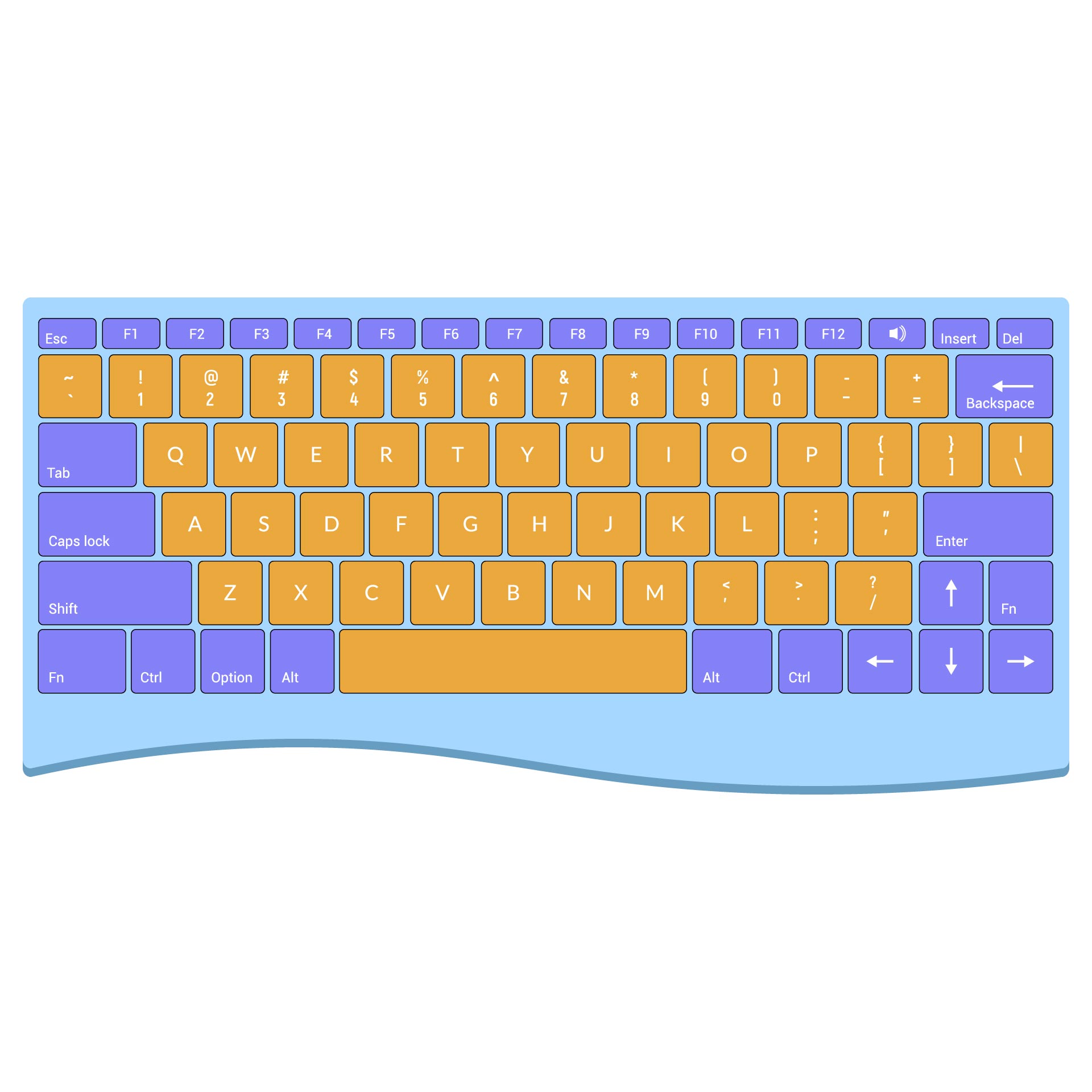 Printable Laptop Keyboard Template