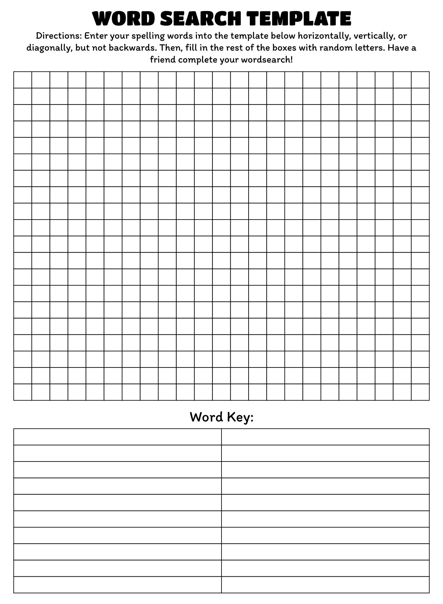 6 Best Blank Vocabulary Word Searches Printable PDF For Free At Printablee