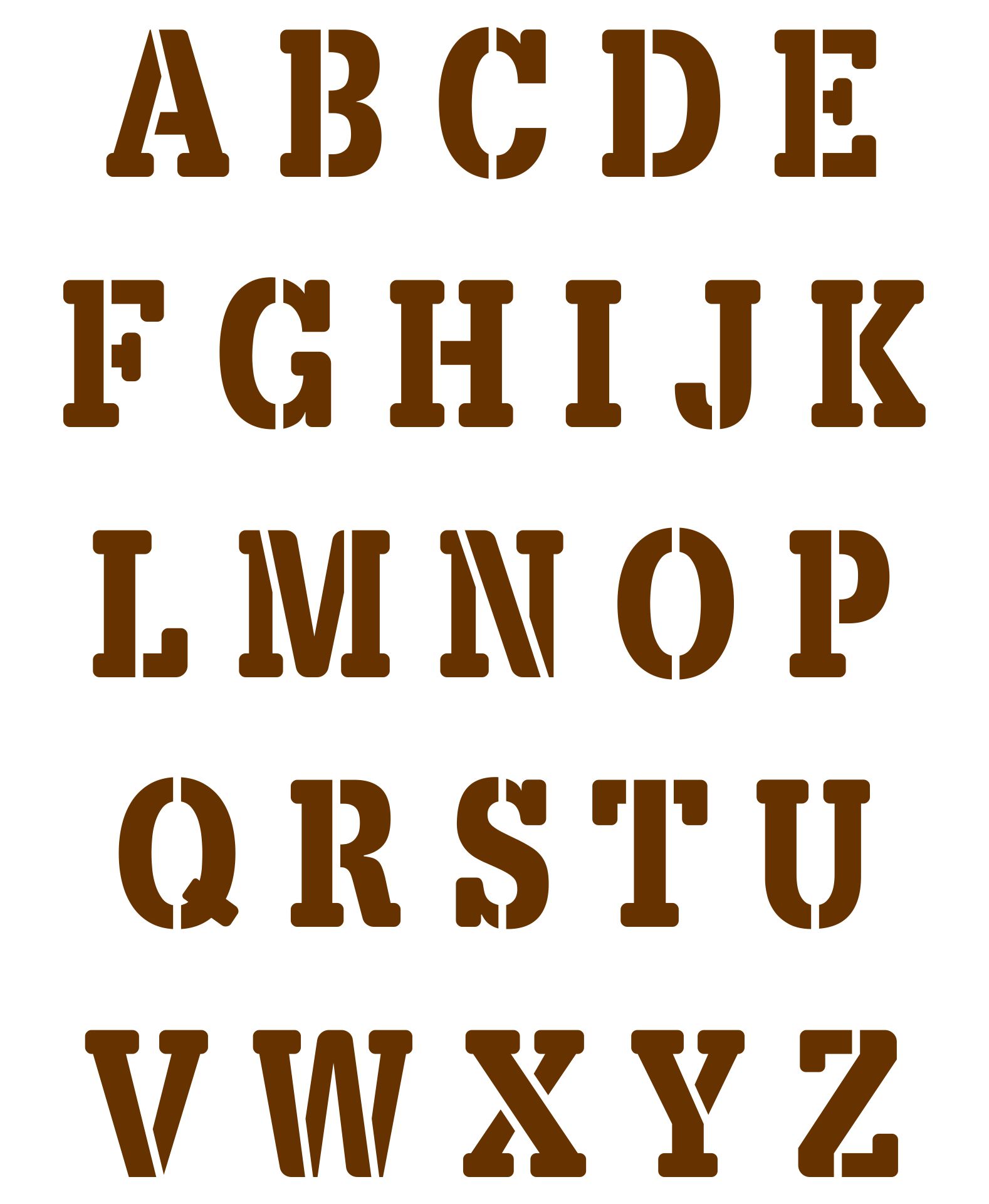 Free Alphabet Letter Stencil Templates