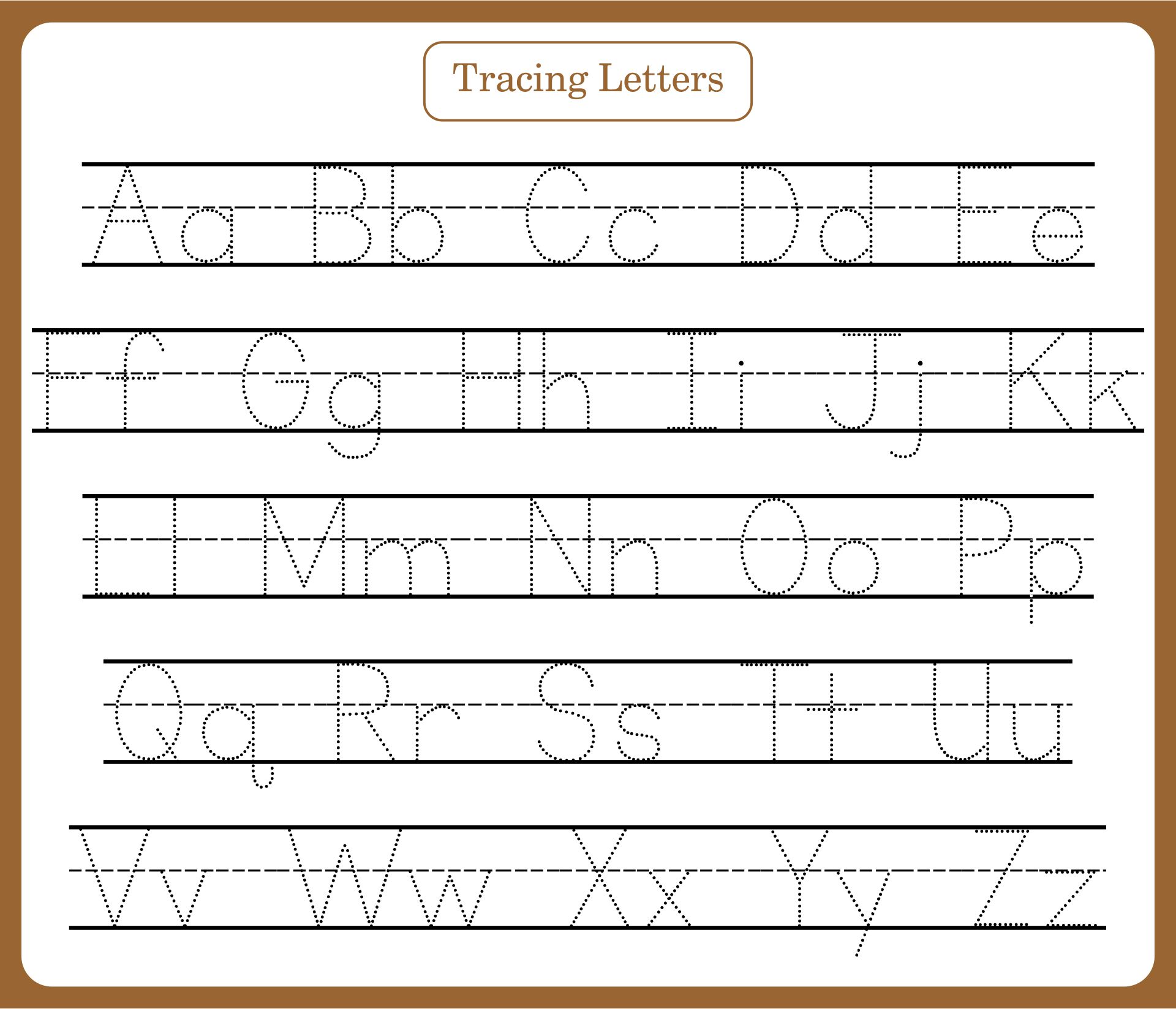 Tracing Letters 25 Free PDF Printables Printablee