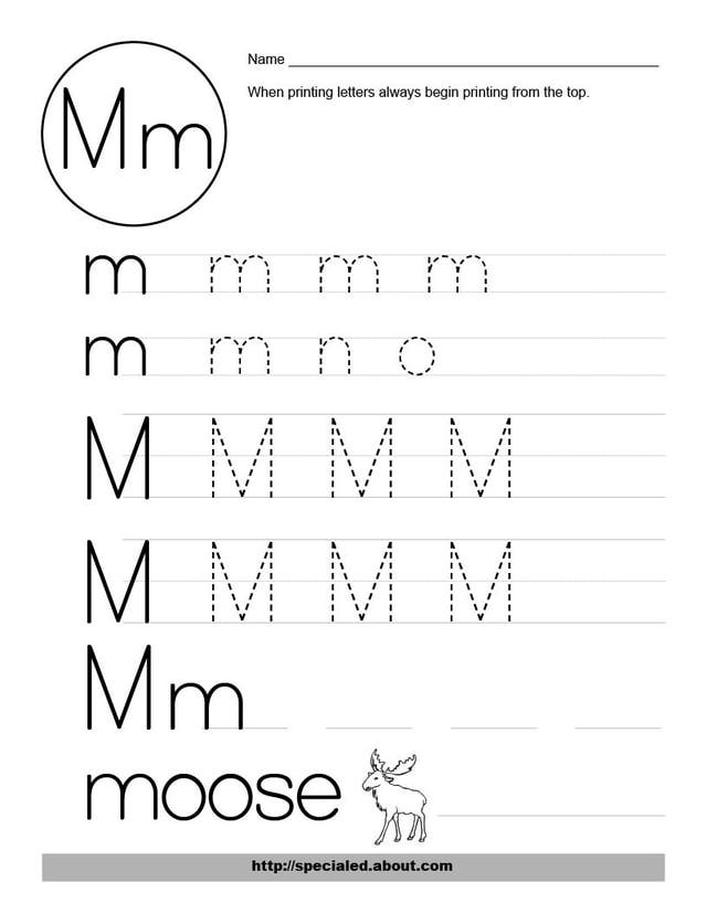 6 Best Images of Letter M Worksheets Printable - Free Letter M ...