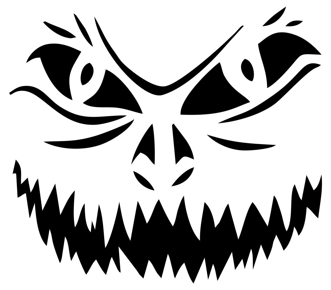 8 Best Images of Printable Halloween Patterns - Scary Face Pumpkin ...