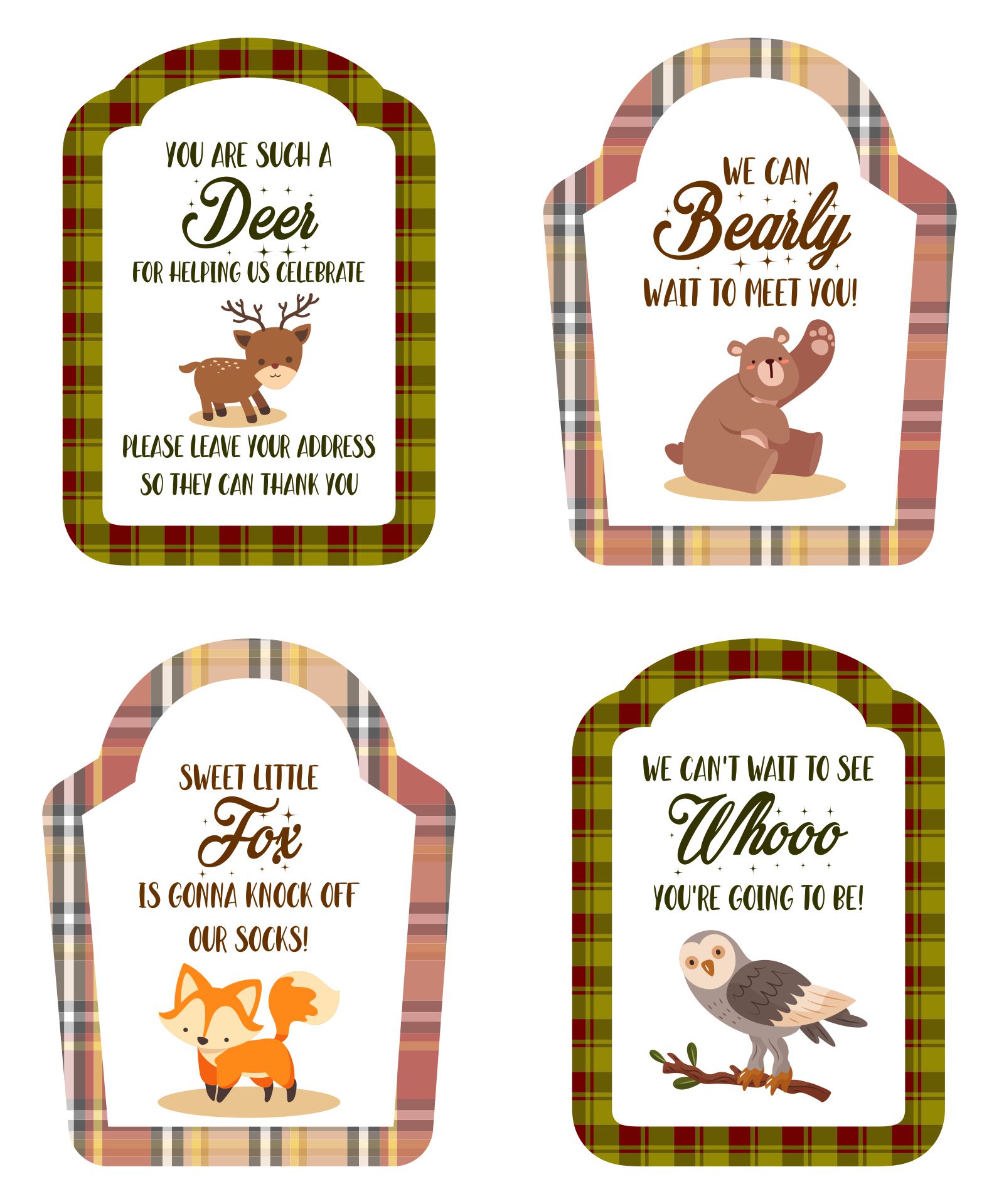 10 Best Woodland Animals Baby Shower Printables 