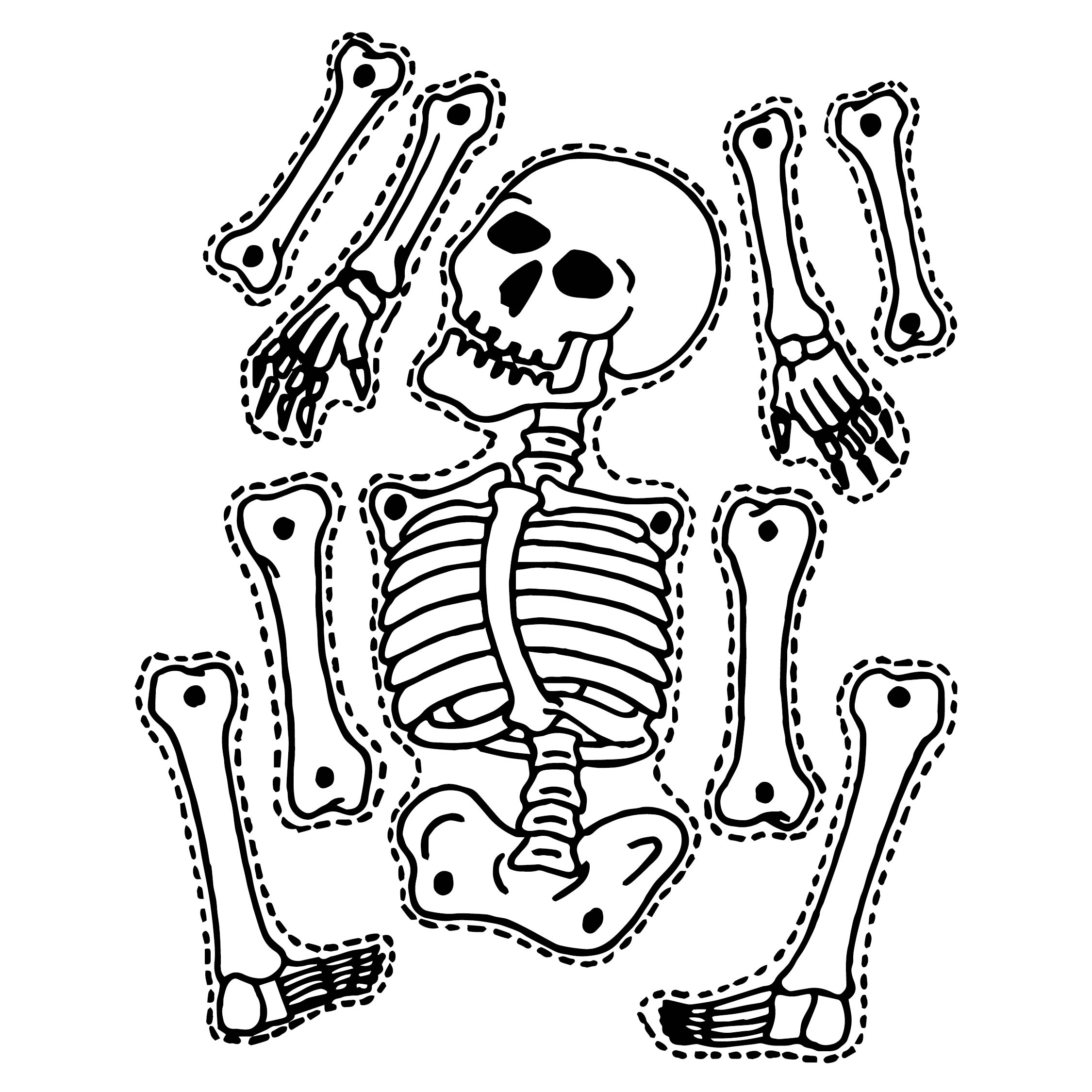 Skeleton Costume Template Printable Adult