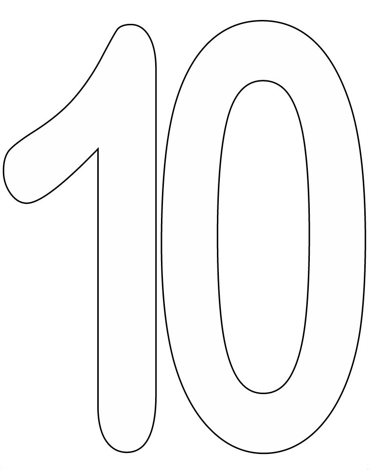 4 Best Images of Number 10 Coloring Pages Printable - Number 10