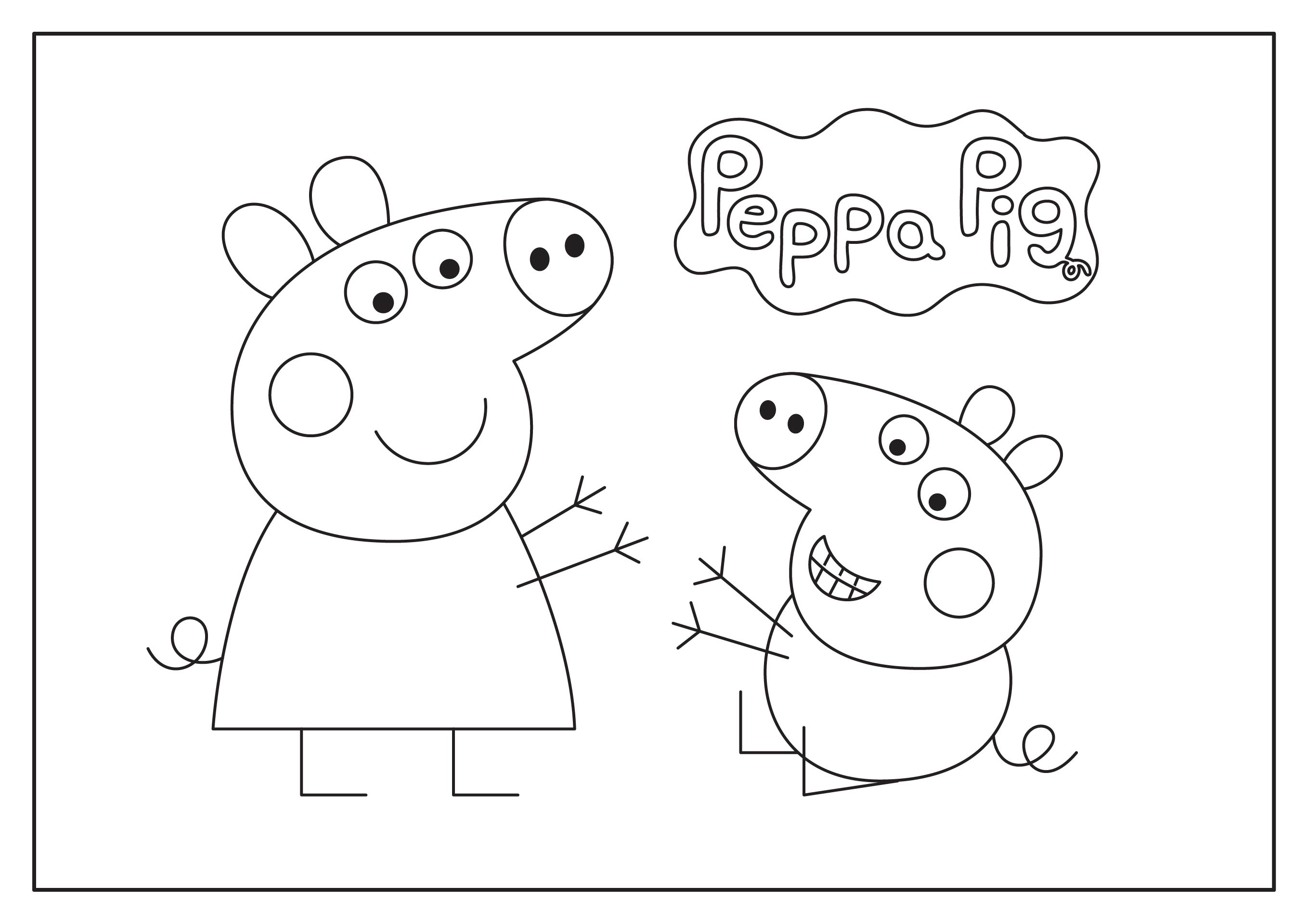 Peppa Pig Template 10 Free PDF Printables Printablee