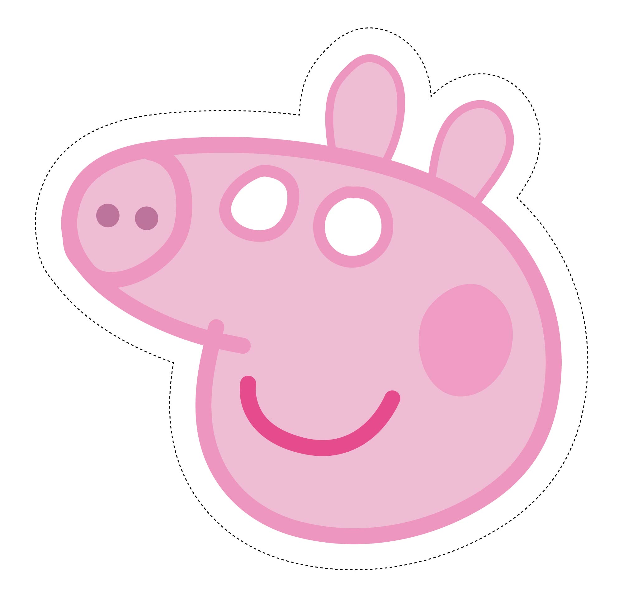 Peppa Pig Template 10 Free PDF Printables Printablee