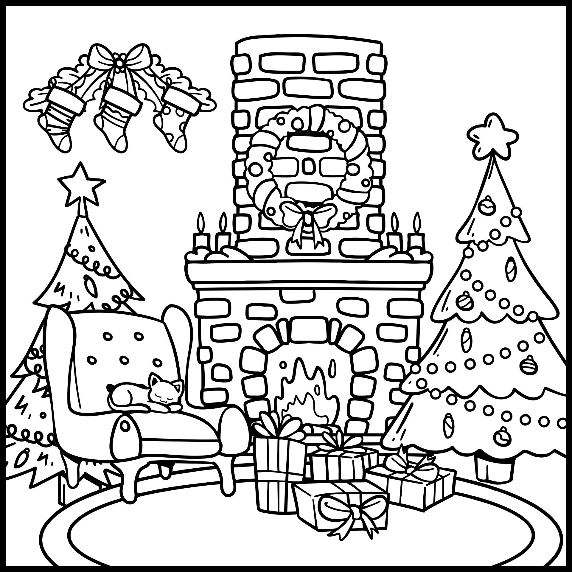 10 Best Printable Christmas Coloring Pages For Adults - printablee.com