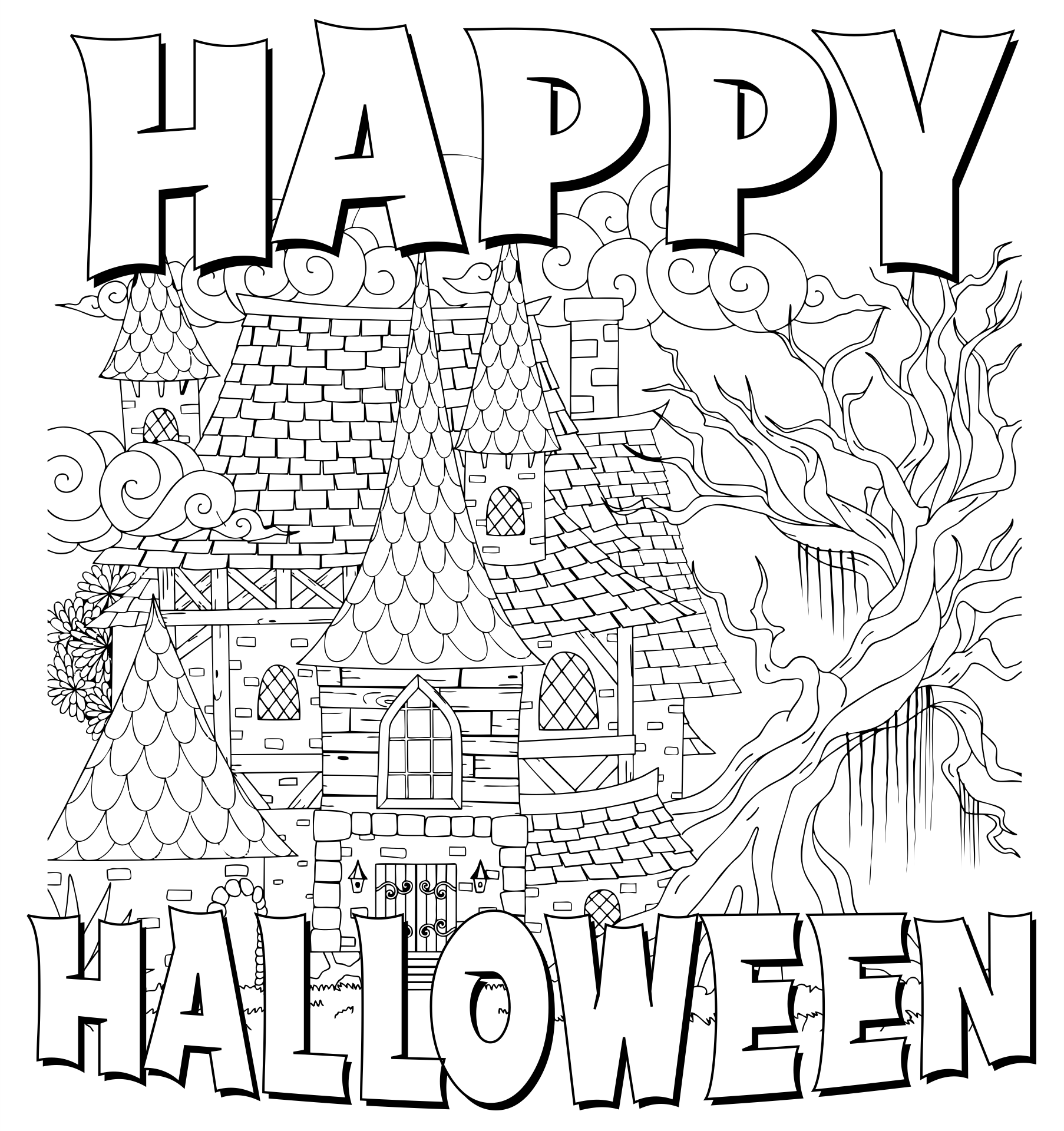 Halloween Coloring Contest Pages